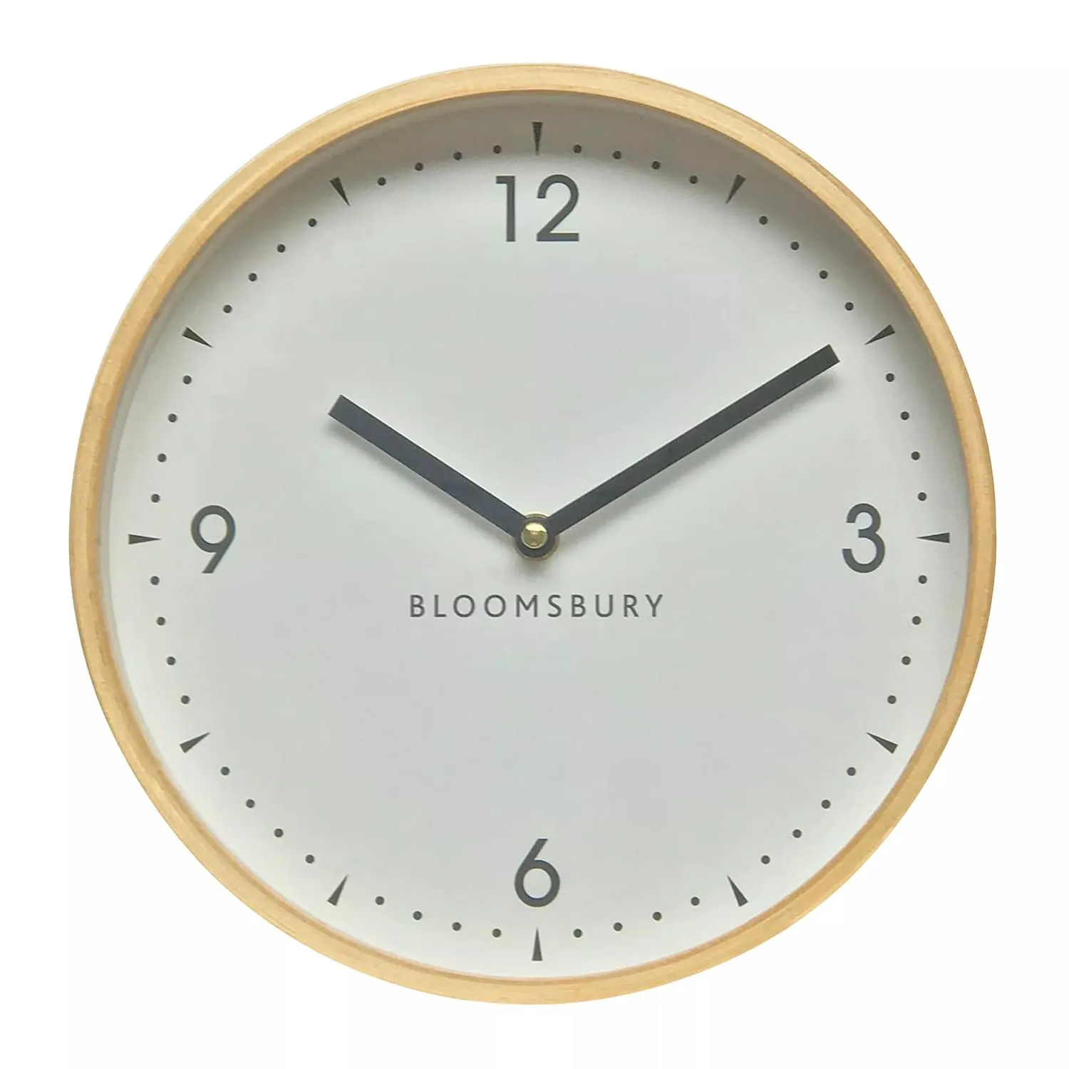 Small Wall Clock Analogue - White, Wood