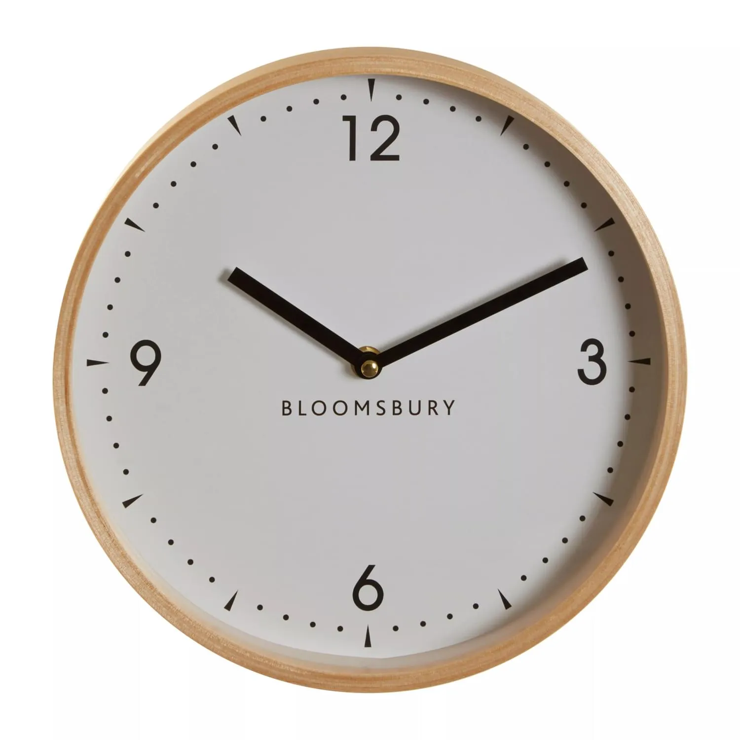 Small Wall Clock Analogue - White, Wood image