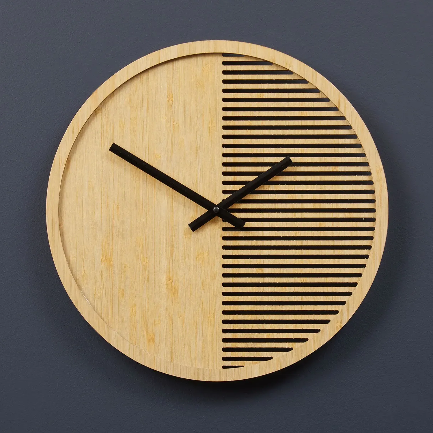 Small Wall Clock Minimalist - Natural, Wood