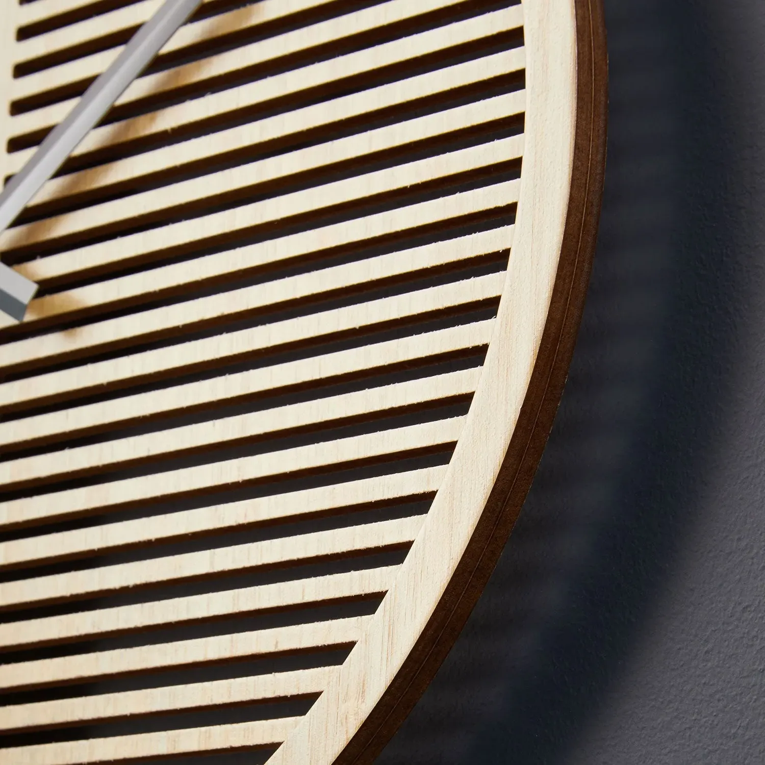 Small Wall Clock Minimalist - Natural, Wood