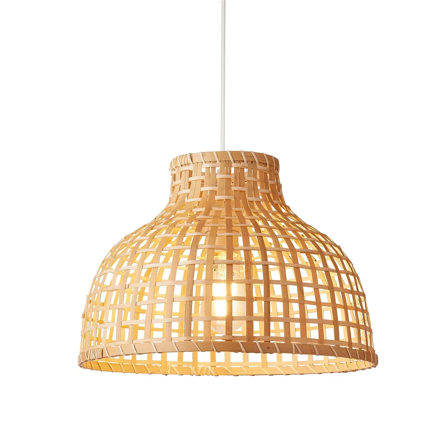 Small Woven Easy Fit Light Shade - Natural, Bamboo
