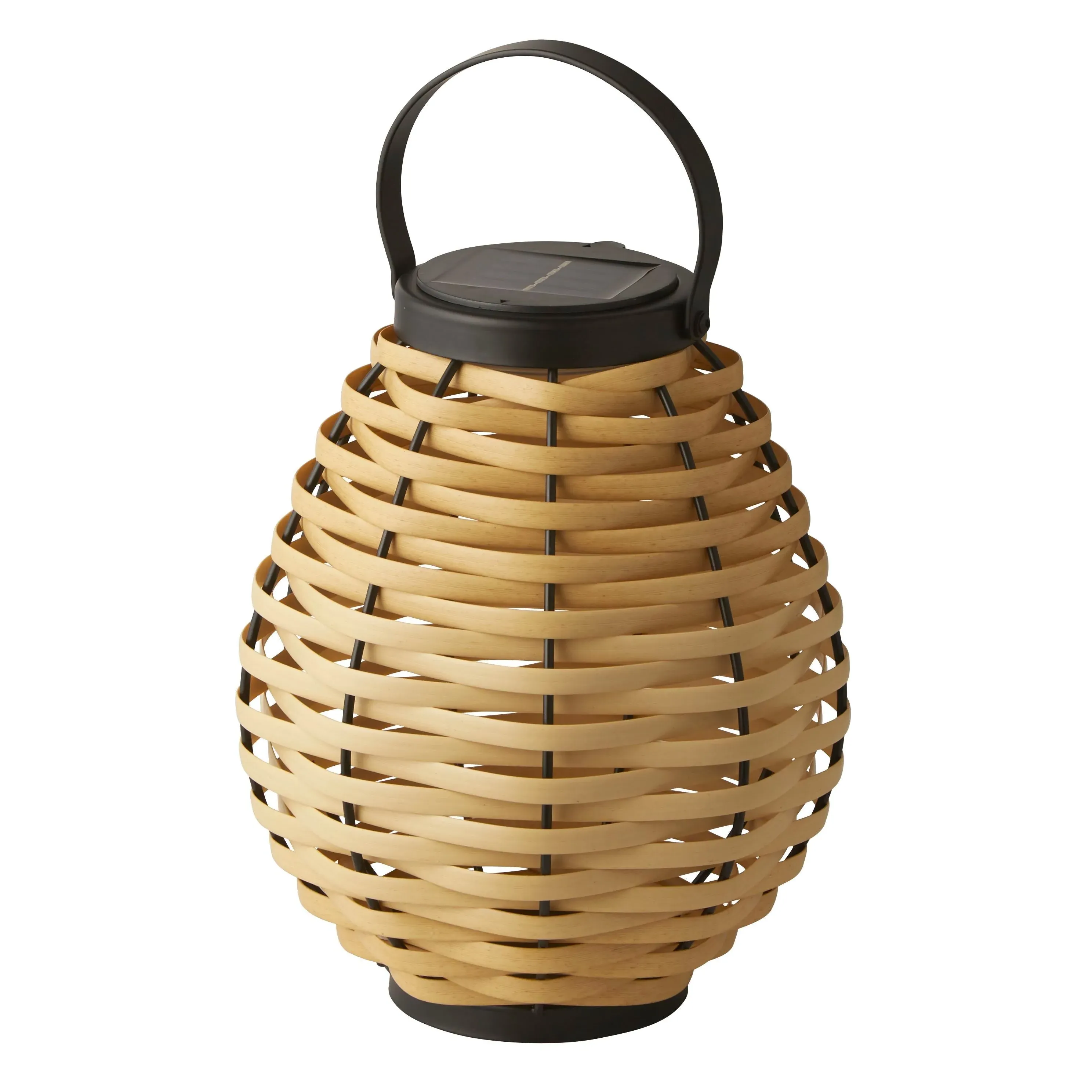 Solar Lantern with Rattan Weave - Natural image