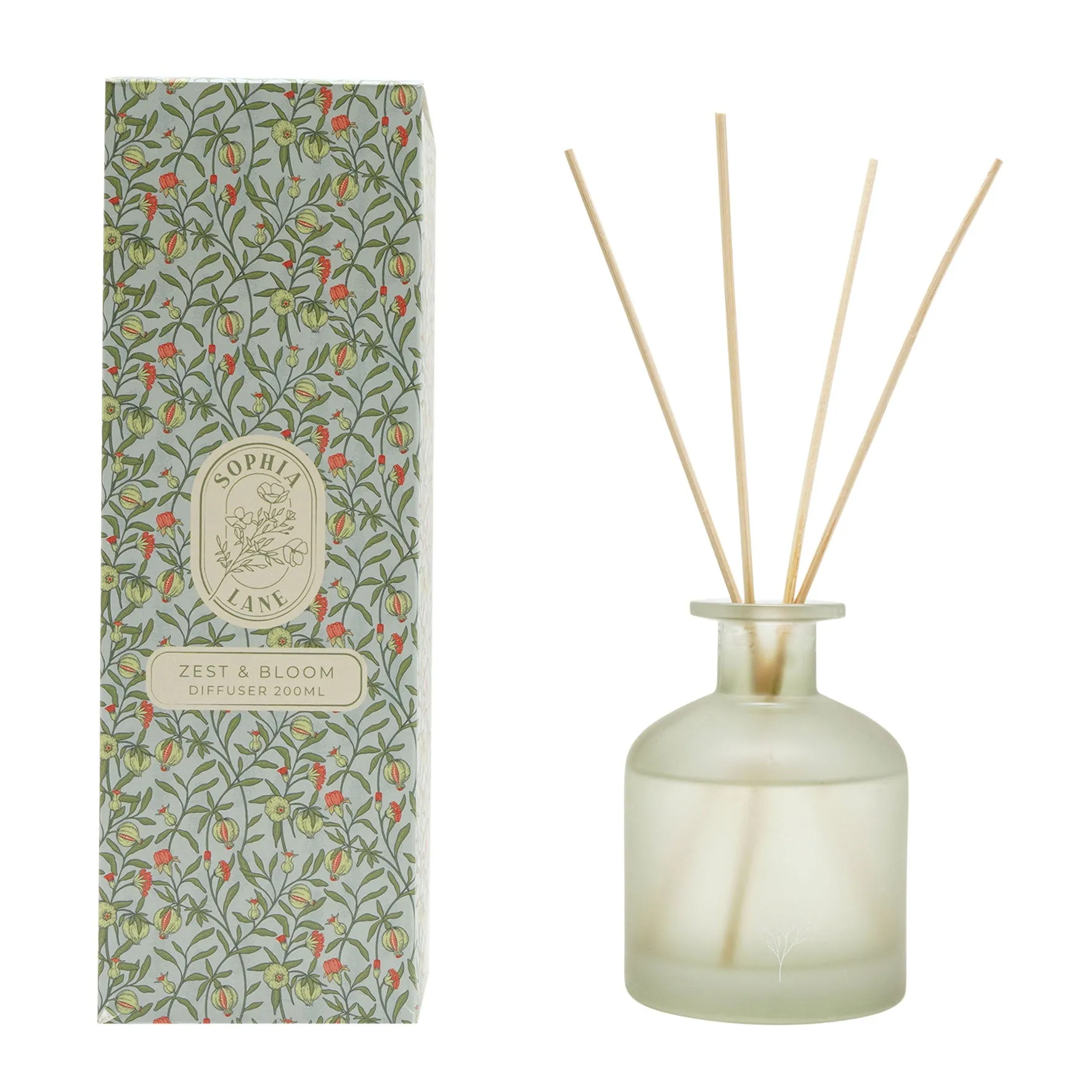 Sophia Lane Zest and Bloom Floral Reed Diffuser - Green product
