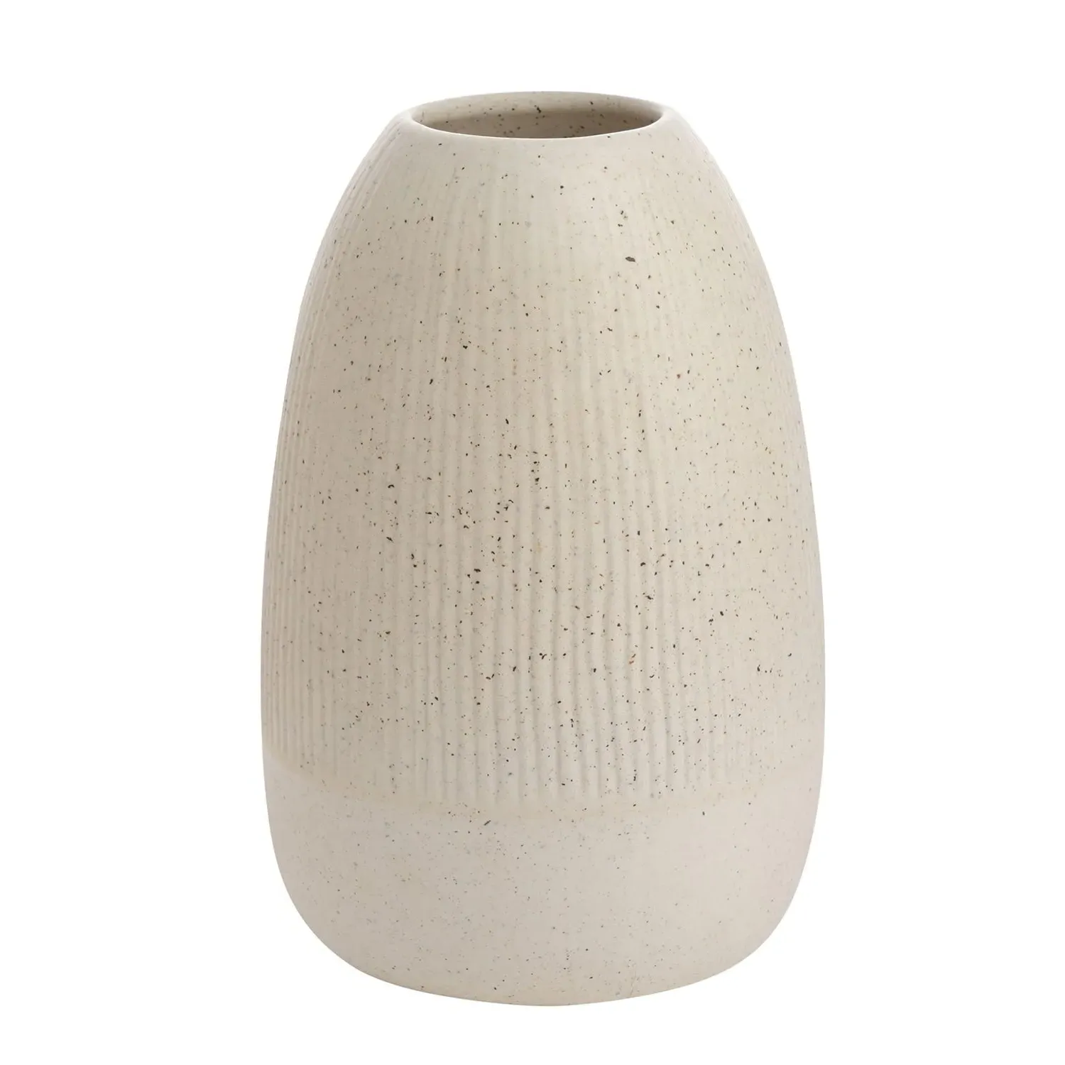 Speckled Design Vase - White image