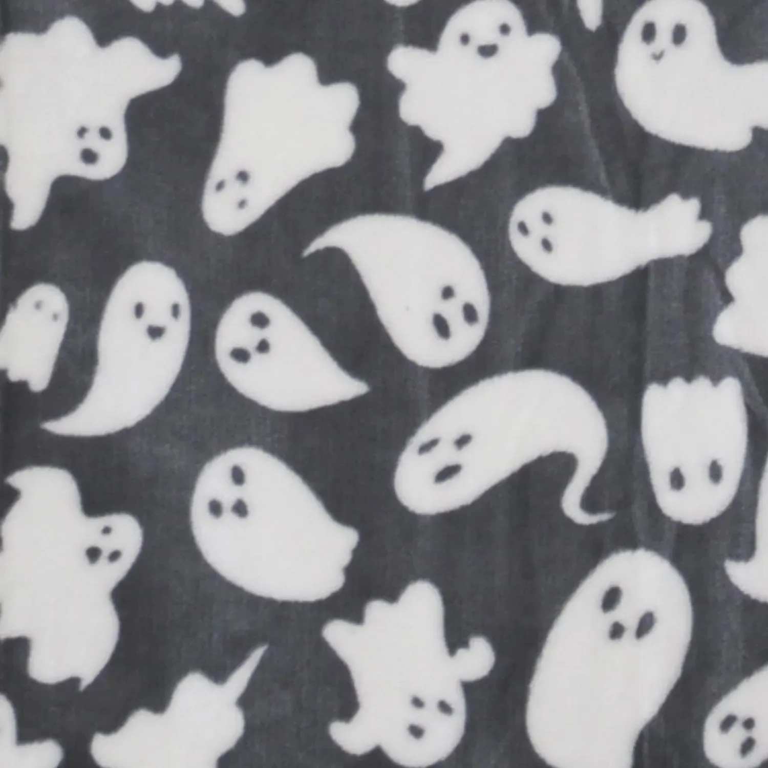 Spooky Ghosts Fleece Throw - Grey by Julian Charles, alternate view