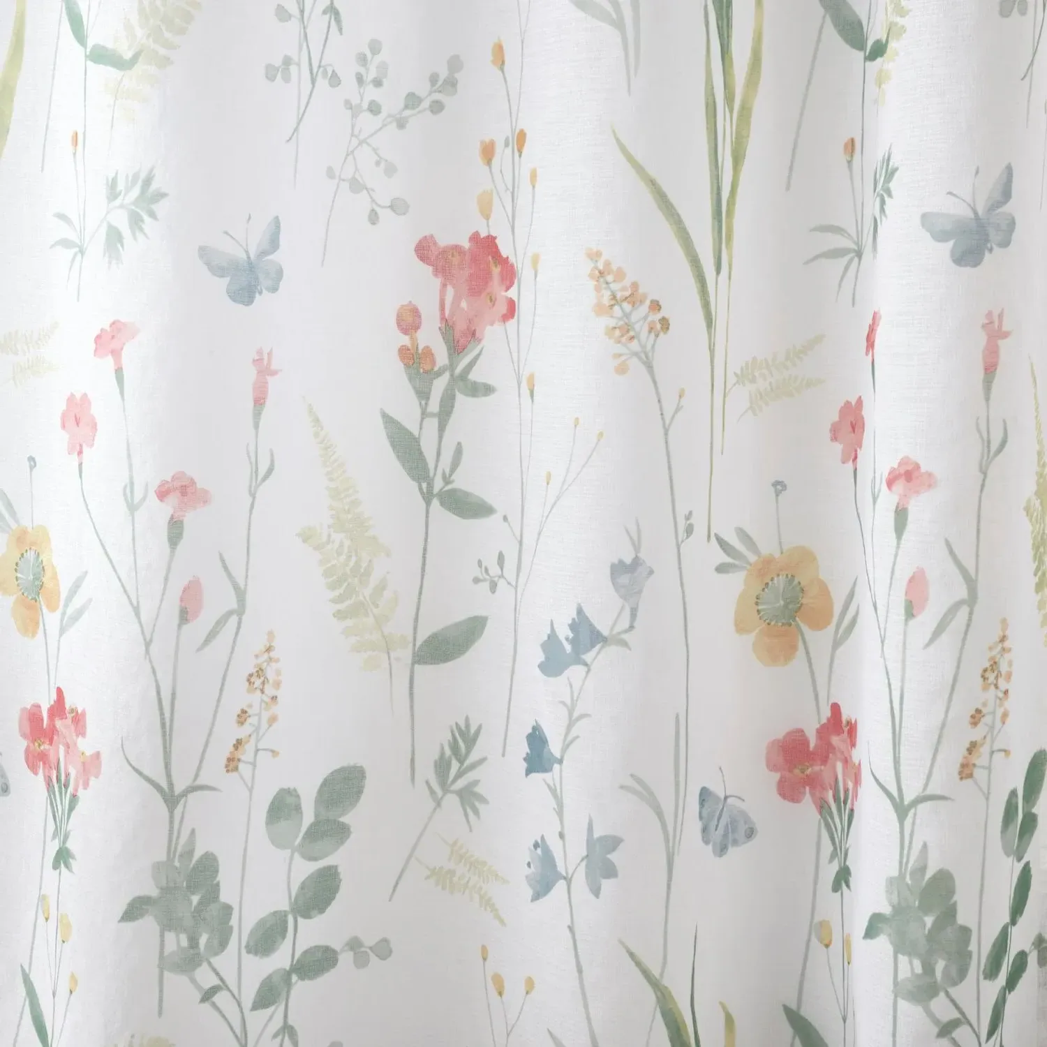 Spring Glade Birds and Butterflies Voile Panel - Multi alternate view