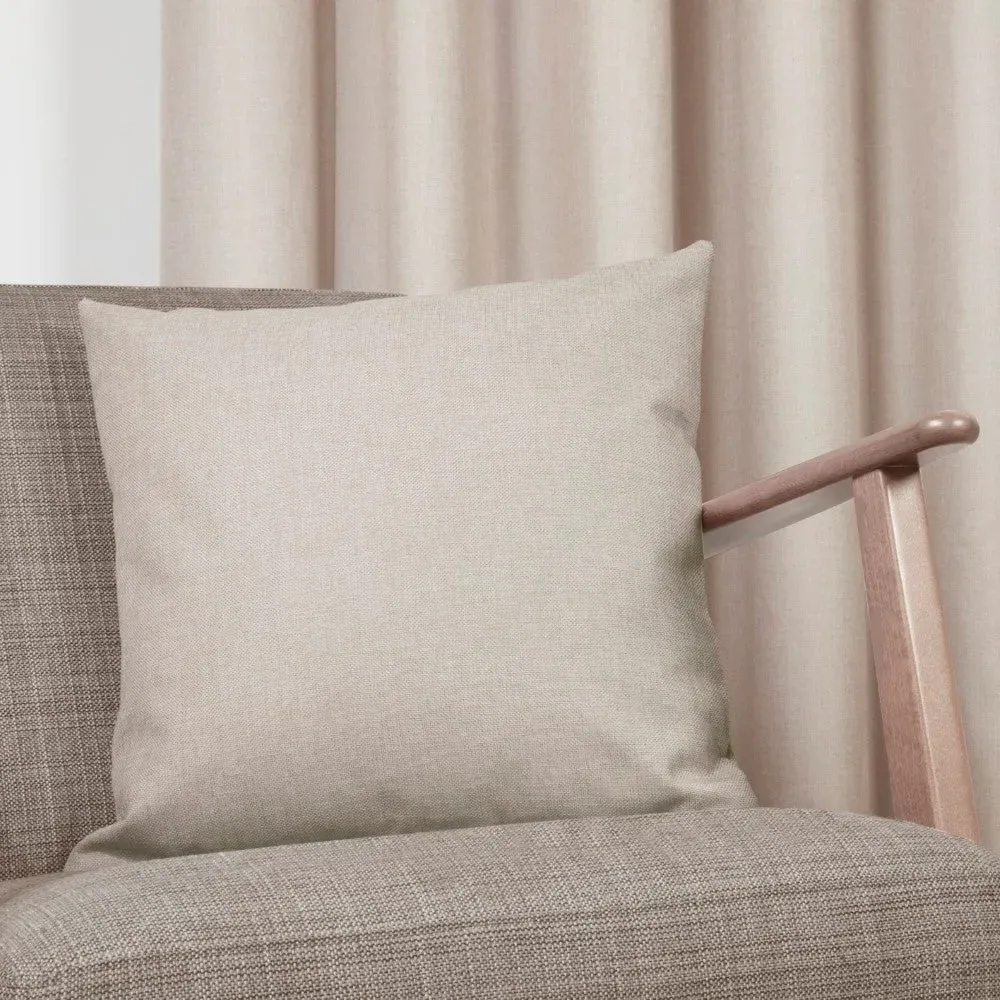 Square Cushion Cover - Natural, Slub Fabric