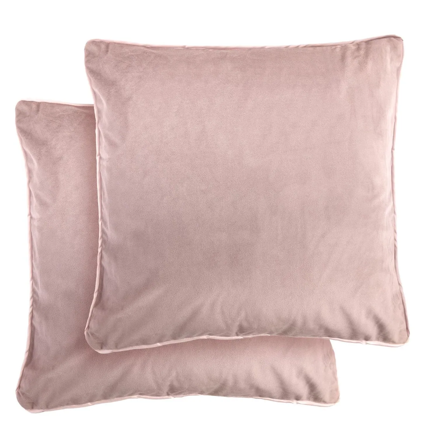 Square Cushion Cover Pair - Pink, Velvet