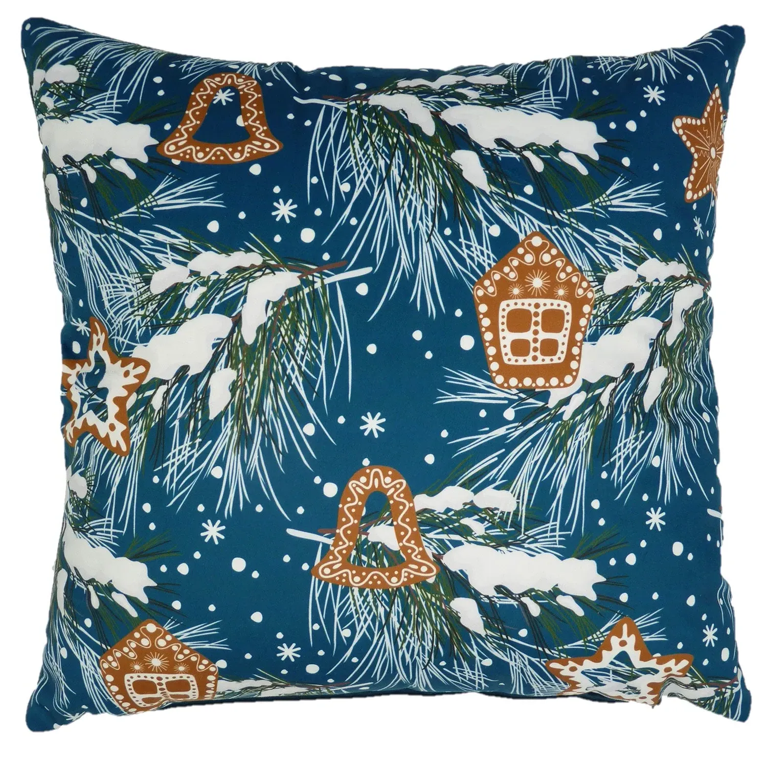 Square Cushion Cover - Teal, Velvet image