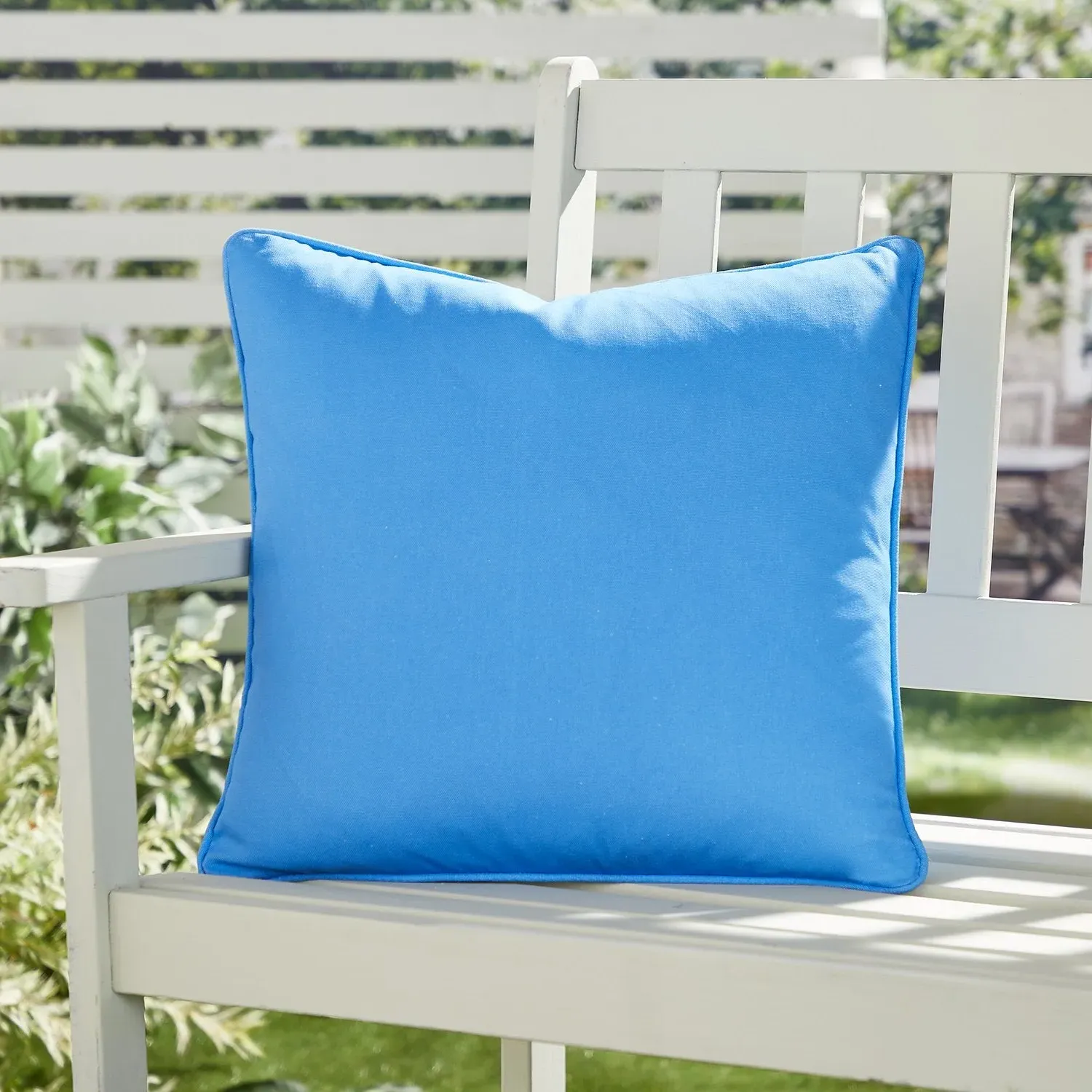 Square Outdoor Cushion Water Resistant - Blue, Cotton