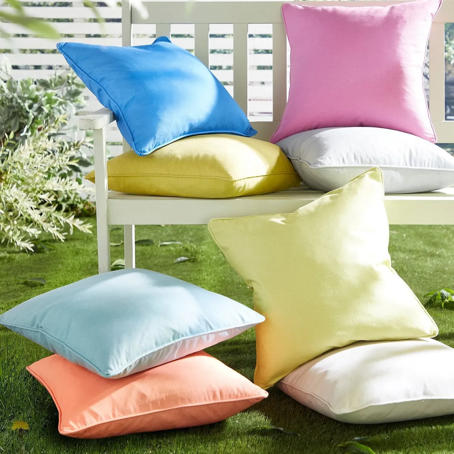 Square Outdoor Cushion Water Resistant - Pink, Cotton