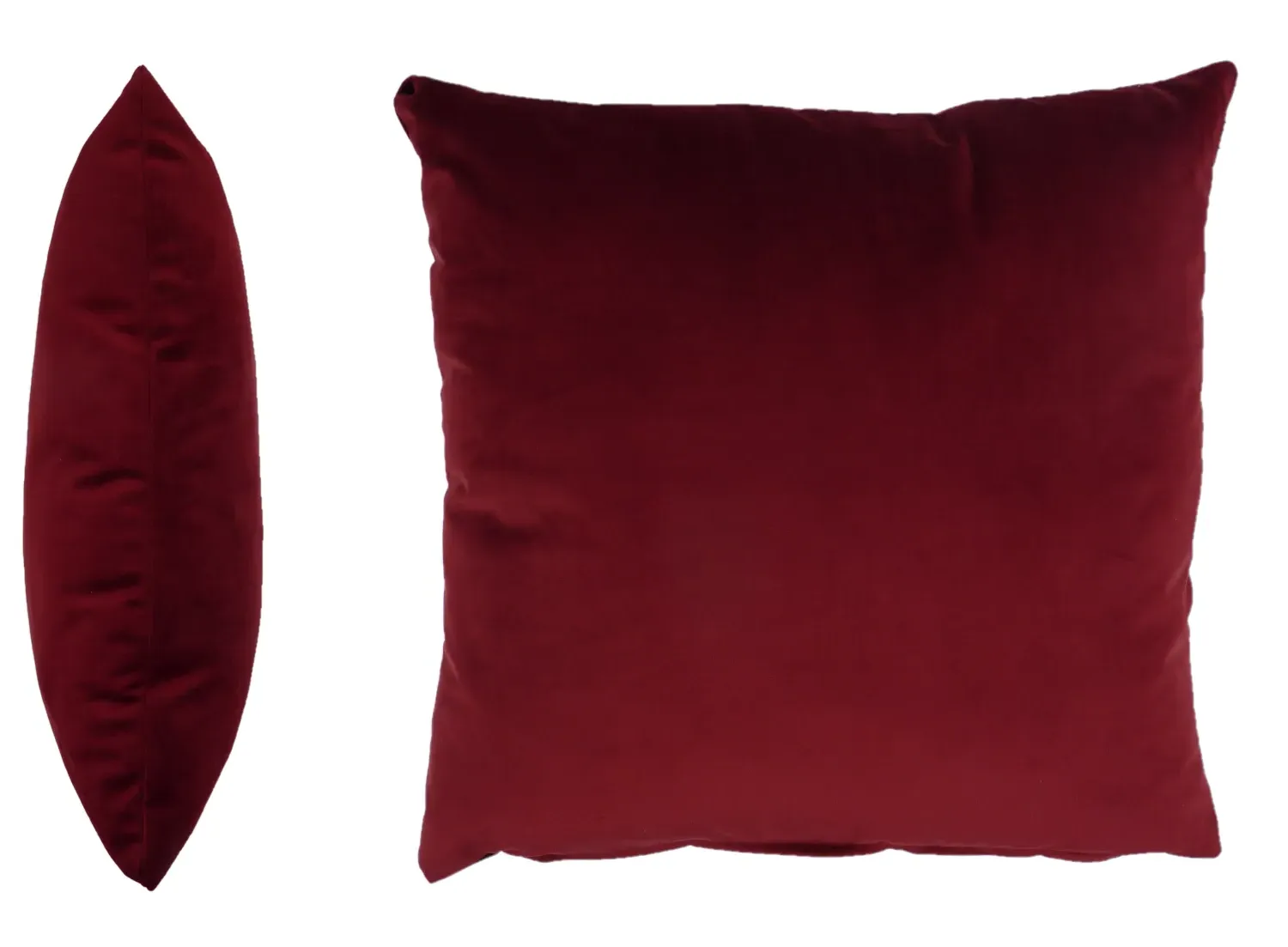 Square Velvet Cushion - Burgundy, Velvet