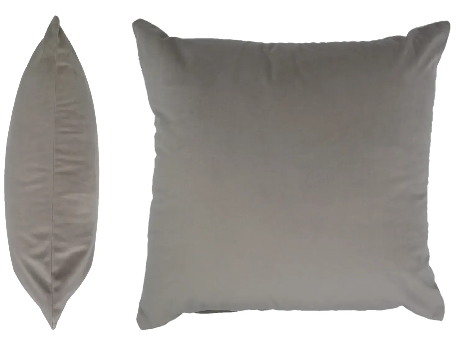 Square Velvet Cushion - Mink, Velvet