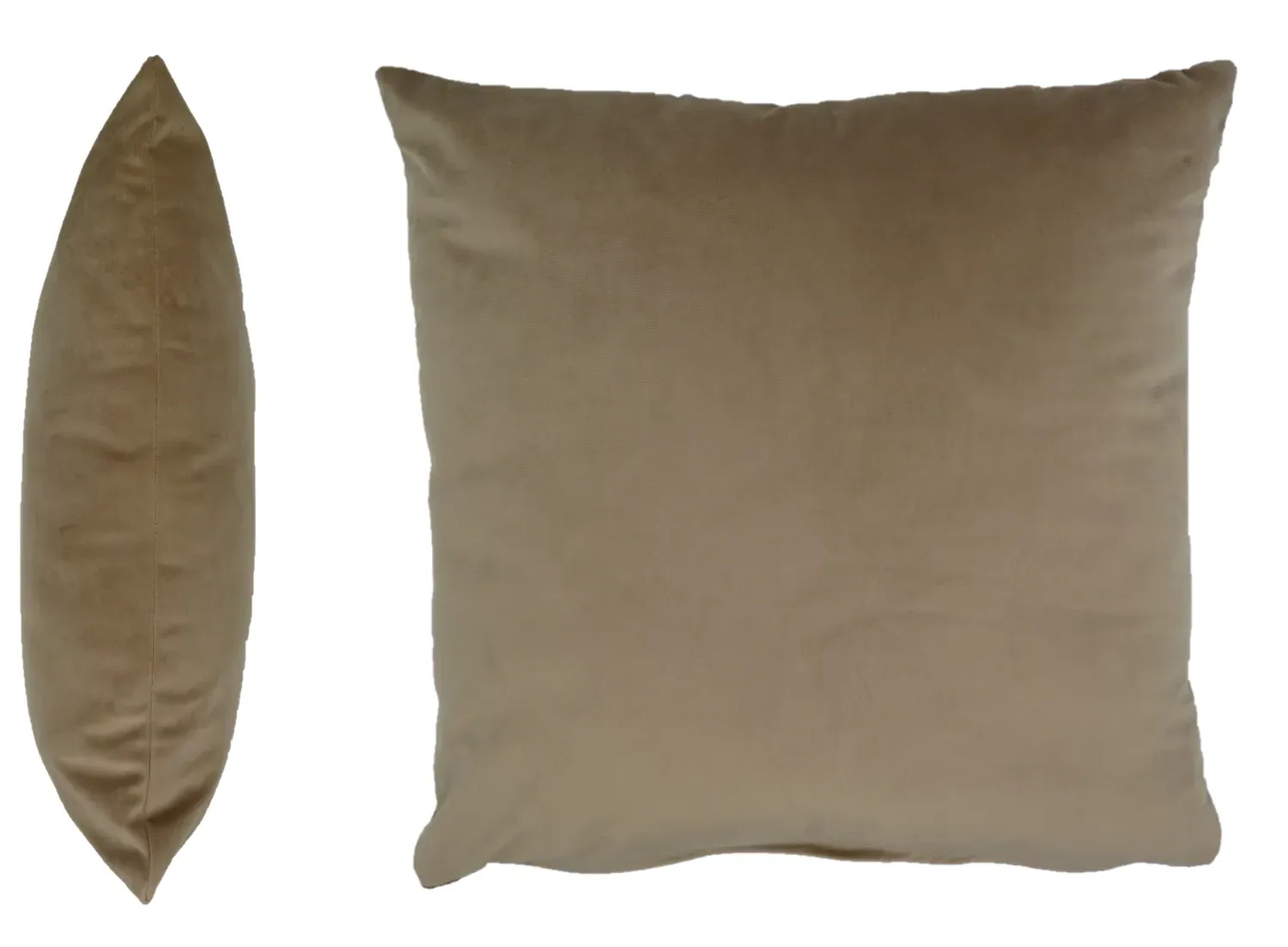 Square Velvet Cushion - Natural, Velvet