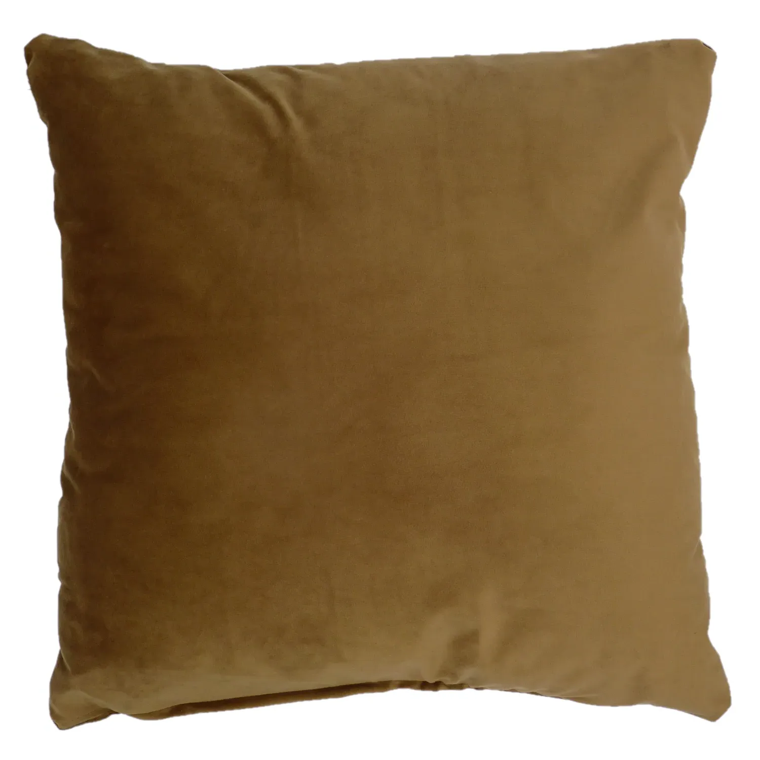 Square Velvet Cushion - Old Gold, Velvet