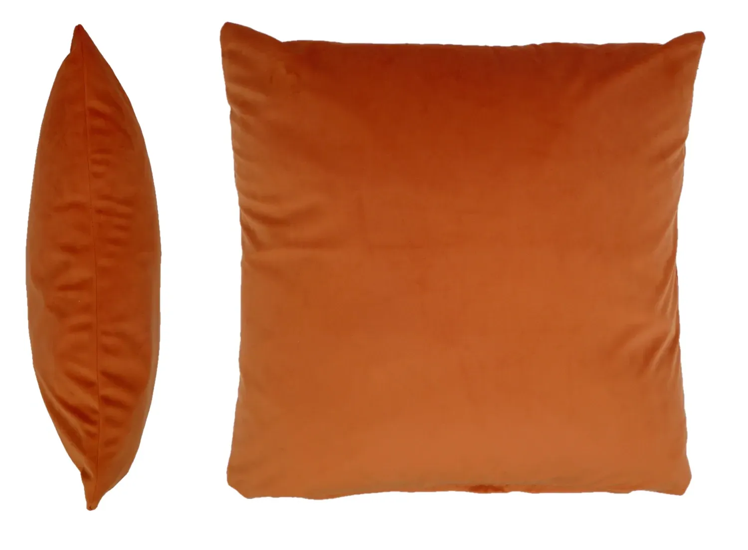 Square Velvet Cushion - Orange, Velvet