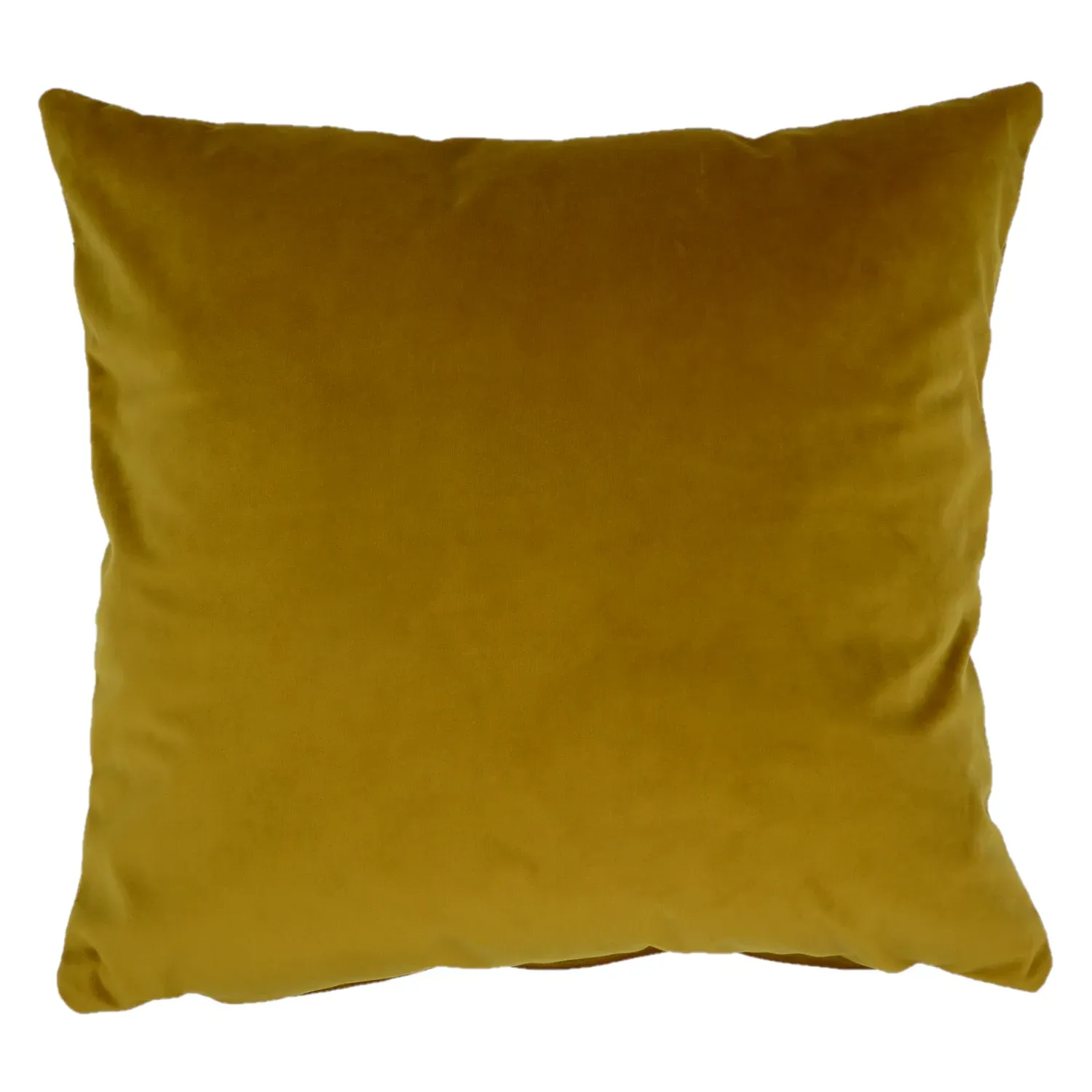 Square Velvet Cushion - Yellow, Velvet