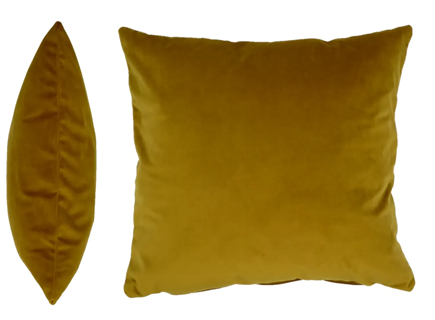 Square Velvet Cushion - Yellow, Velvet