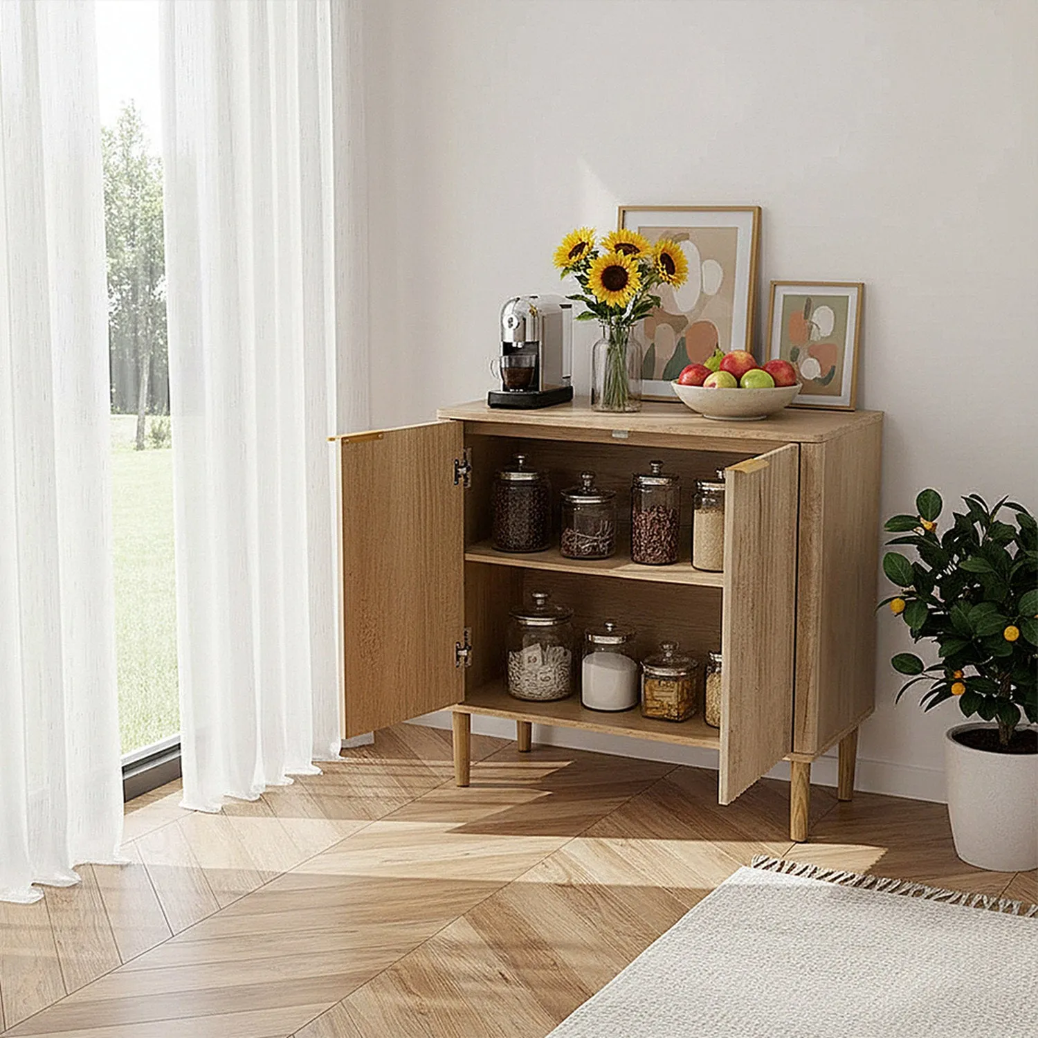 Storage Cabinet with Adjustable Shelves - Natural by Julian Charles, alternate view