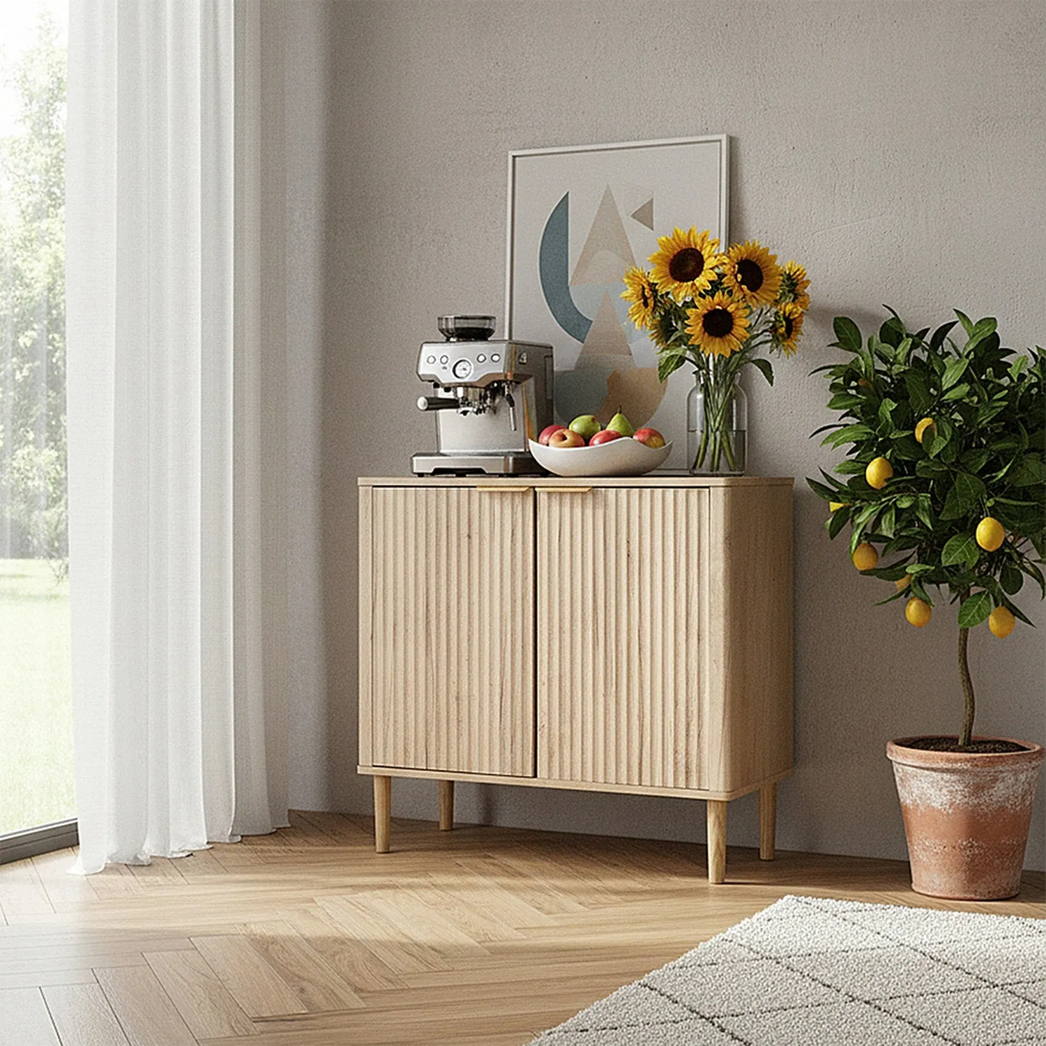Storage Cabinet with Adjustable Shelves - Natural by Julian Charles