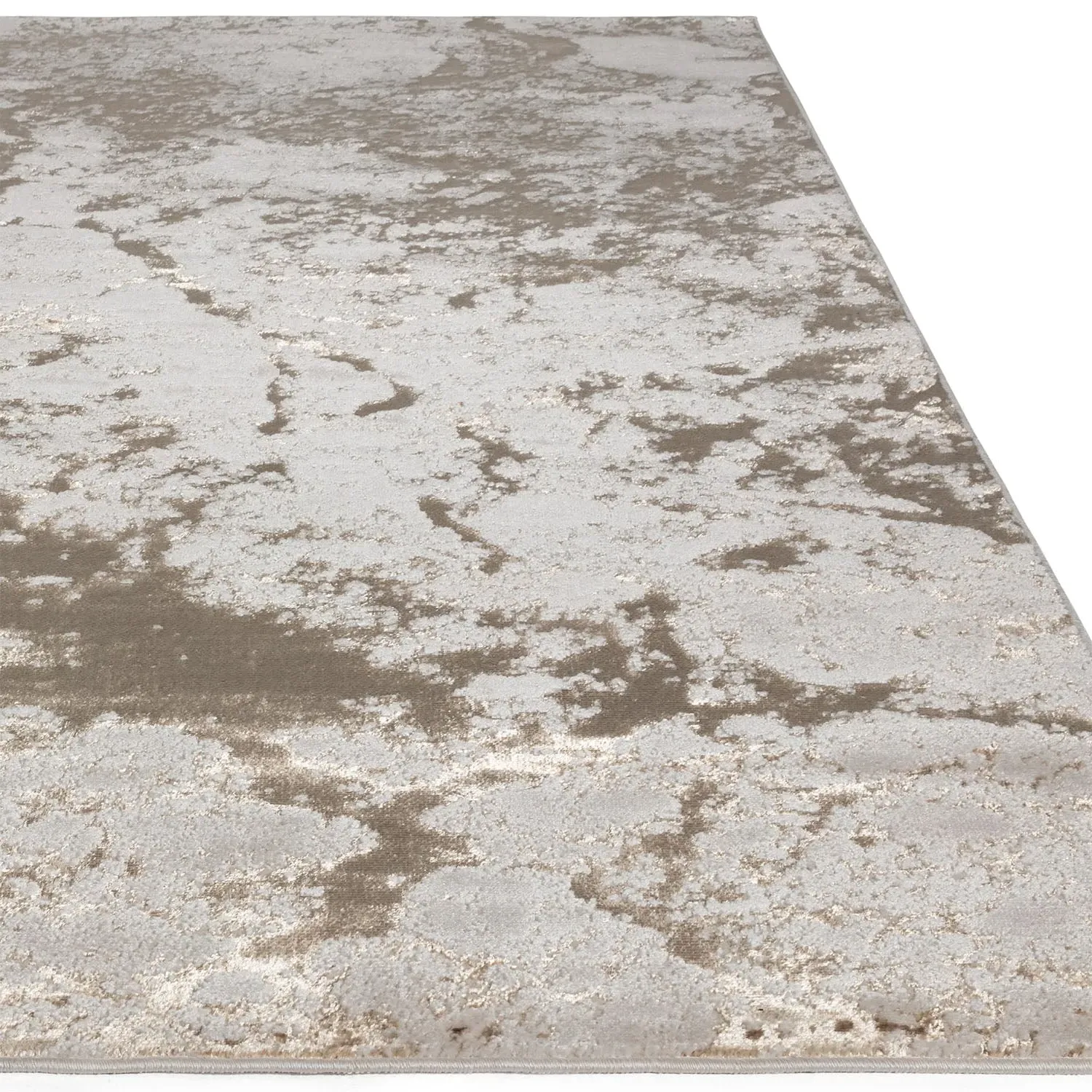 Strata Area Rug with Metallic Accents - Champagne