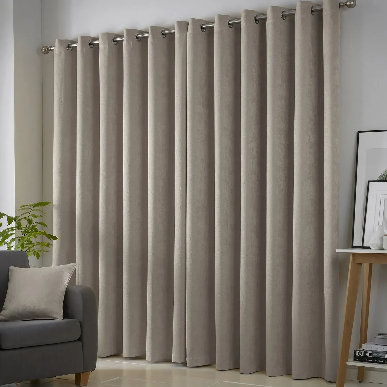 Strata Dim Out Eyelet Curtains - Natural alternate view
