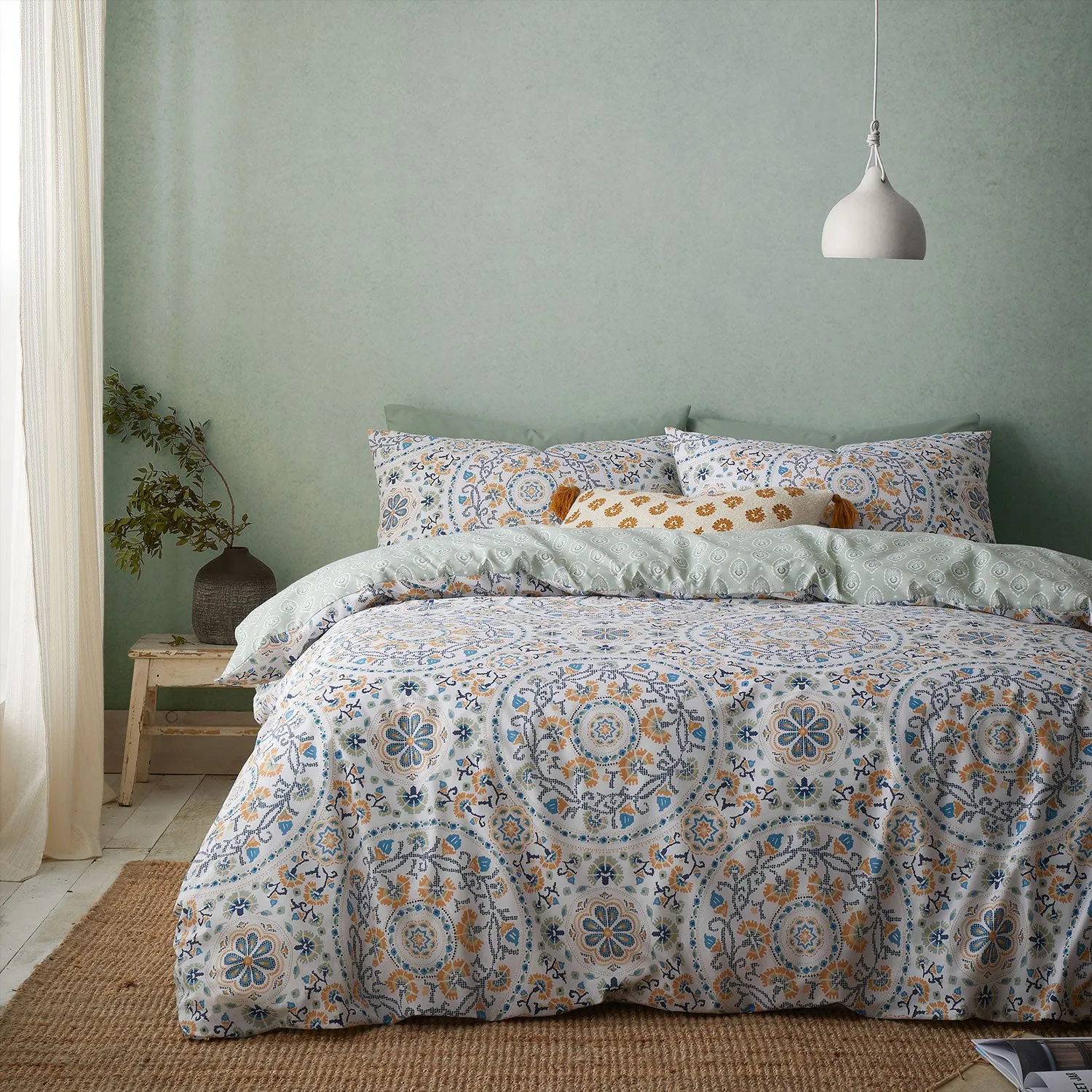 Super King Duvet Set Reversible - Multi, Cotton