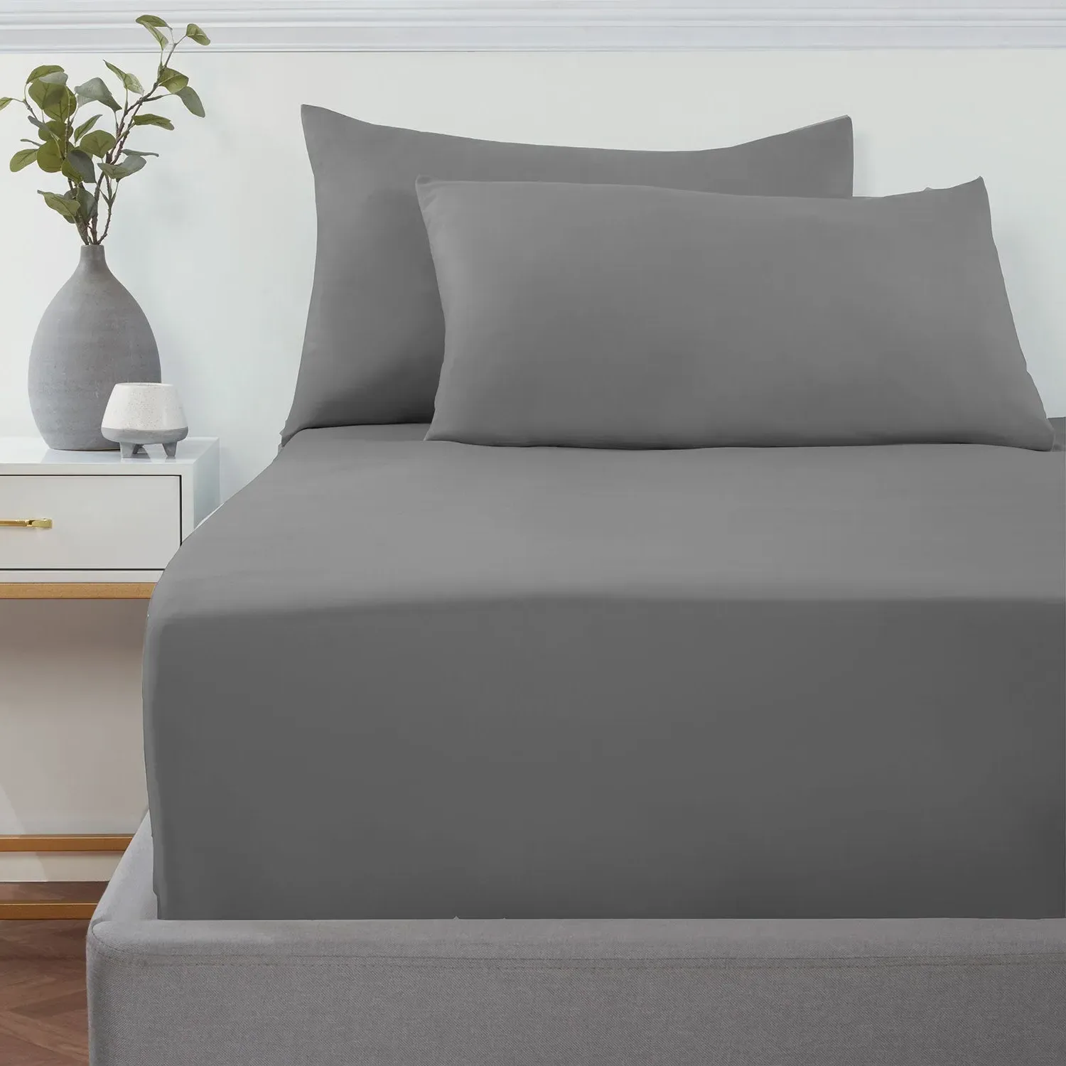 Super King Extra Deep Fitted Sheet - Charcoal Grey