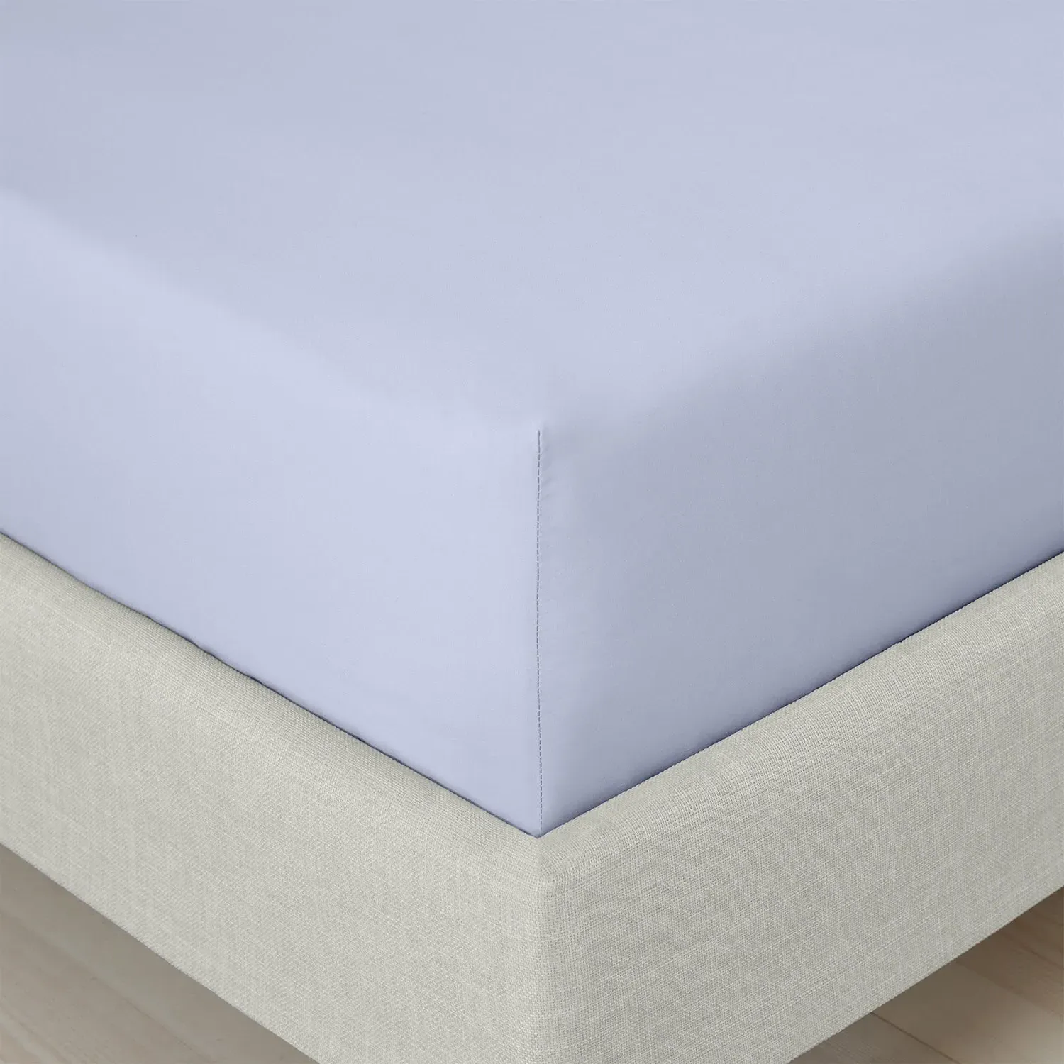 Super King Fitted Sheet 200TC - Purple, Cotton