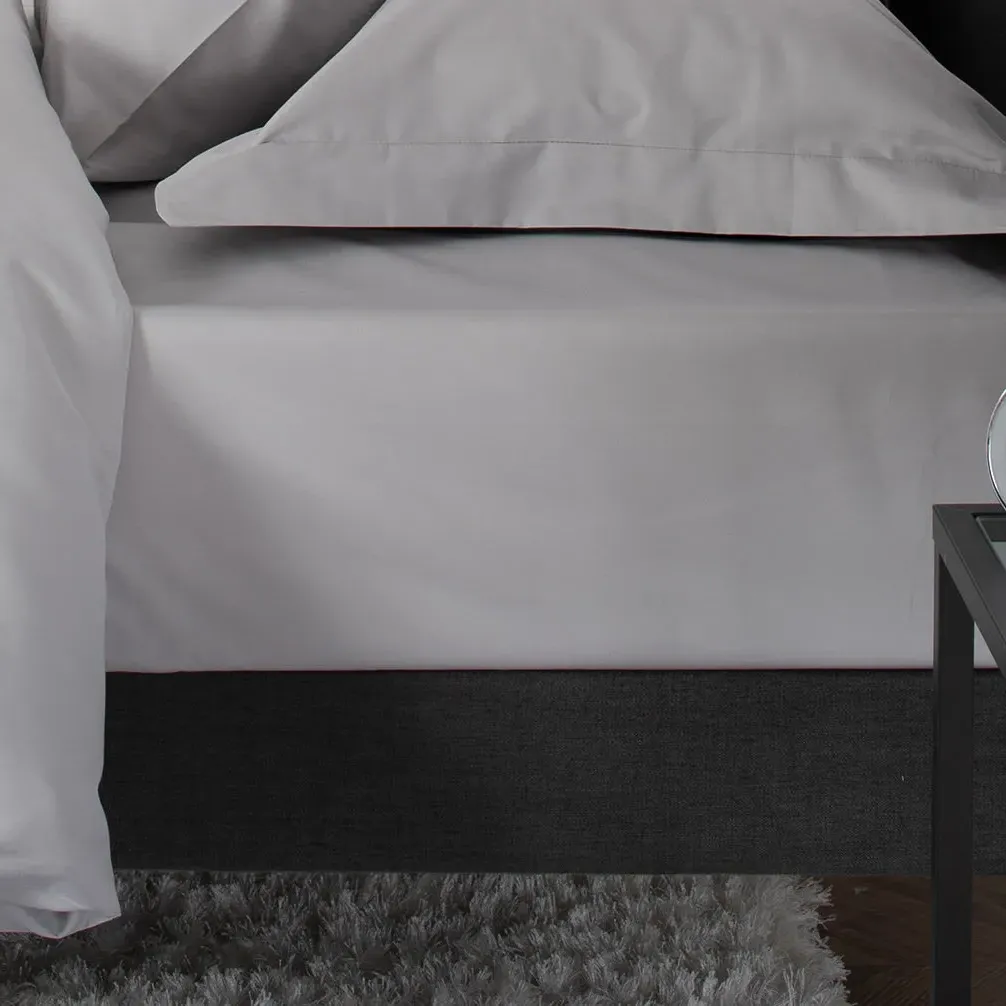 Super King Fitted Sheet Deep Pocket - Grey, Cotton image