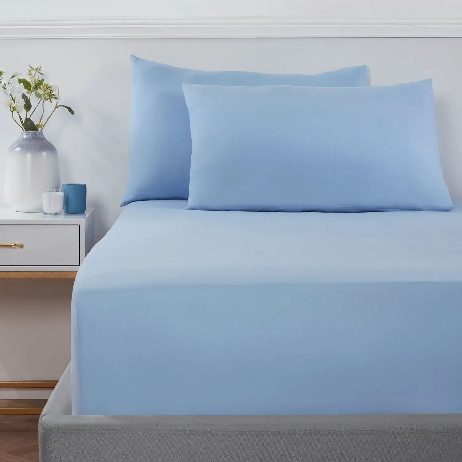 Super Soft Easycare Single Extra Deep Fitted Sheet - Blue, Microfibre product