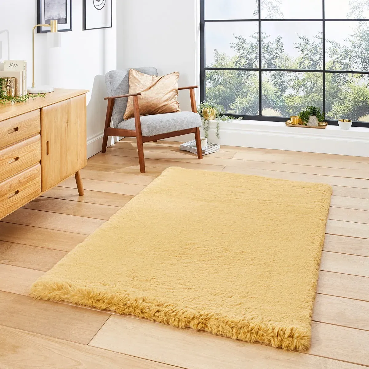 Shaggy Rug with Dense Pile - Yellow product
