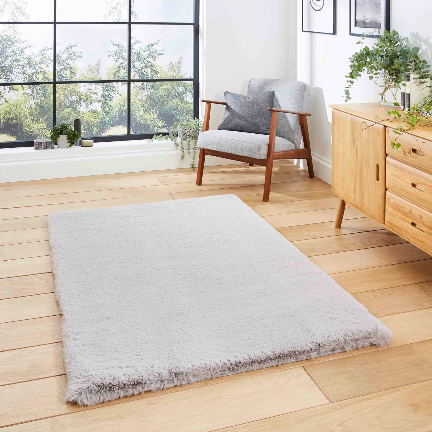 80x150cm Shaggy Rug - Silver Grey product
