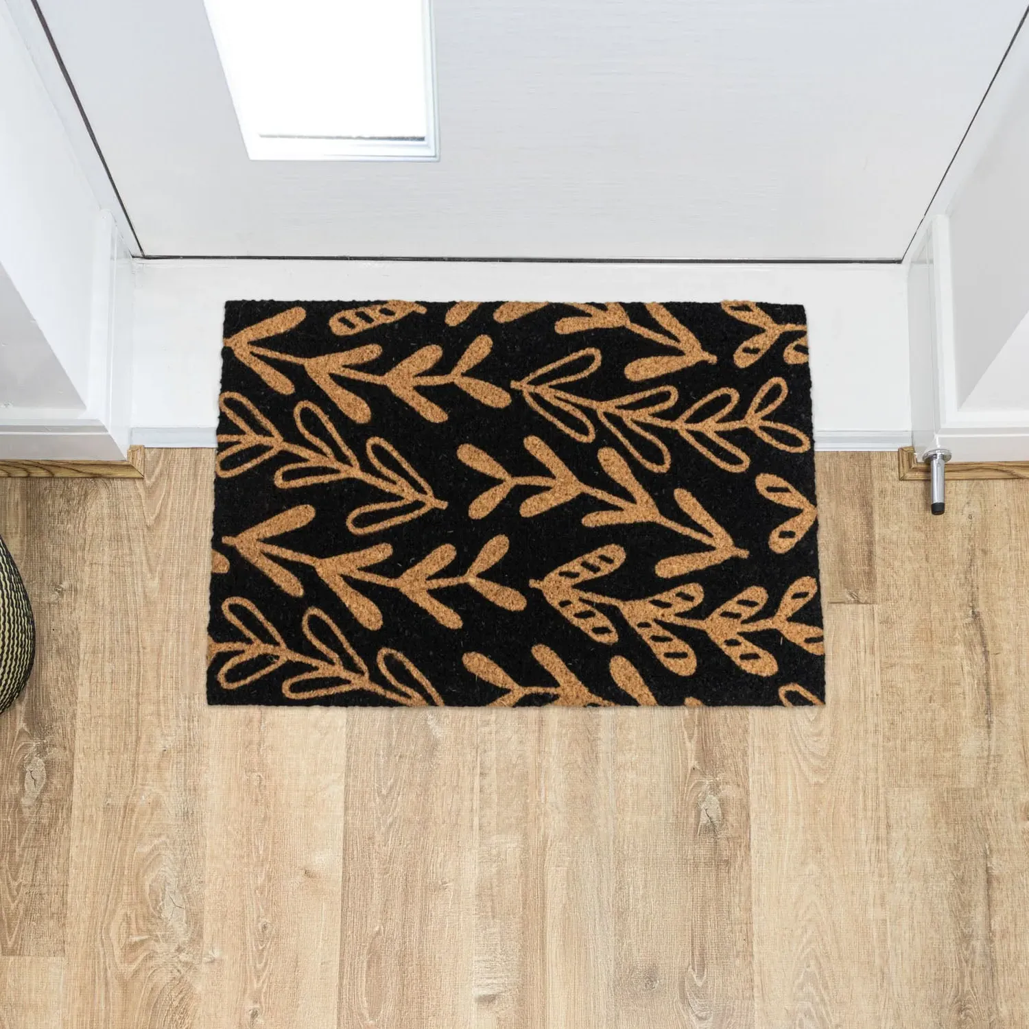Sycamore Eco-Friendly Latex Backed Coir Entrance Doormat - Black product