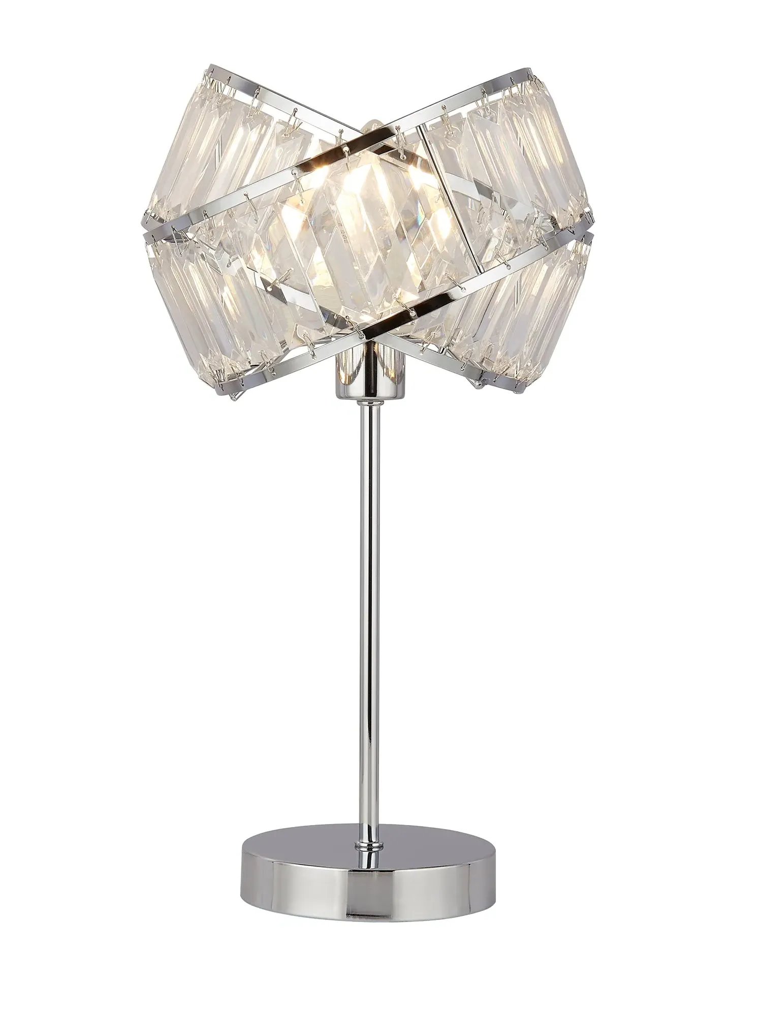 Table Lamp with Acrylic Shade - Silver, Chrome