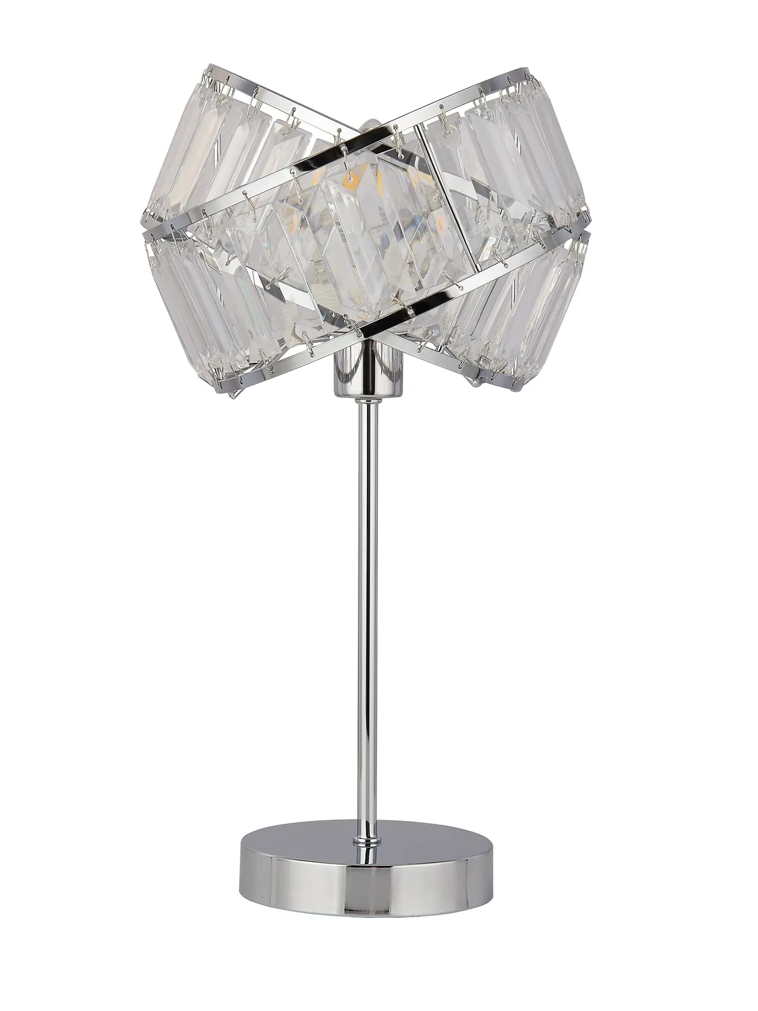Table Lamp with Acrylic Shade - Silver, Chrome image