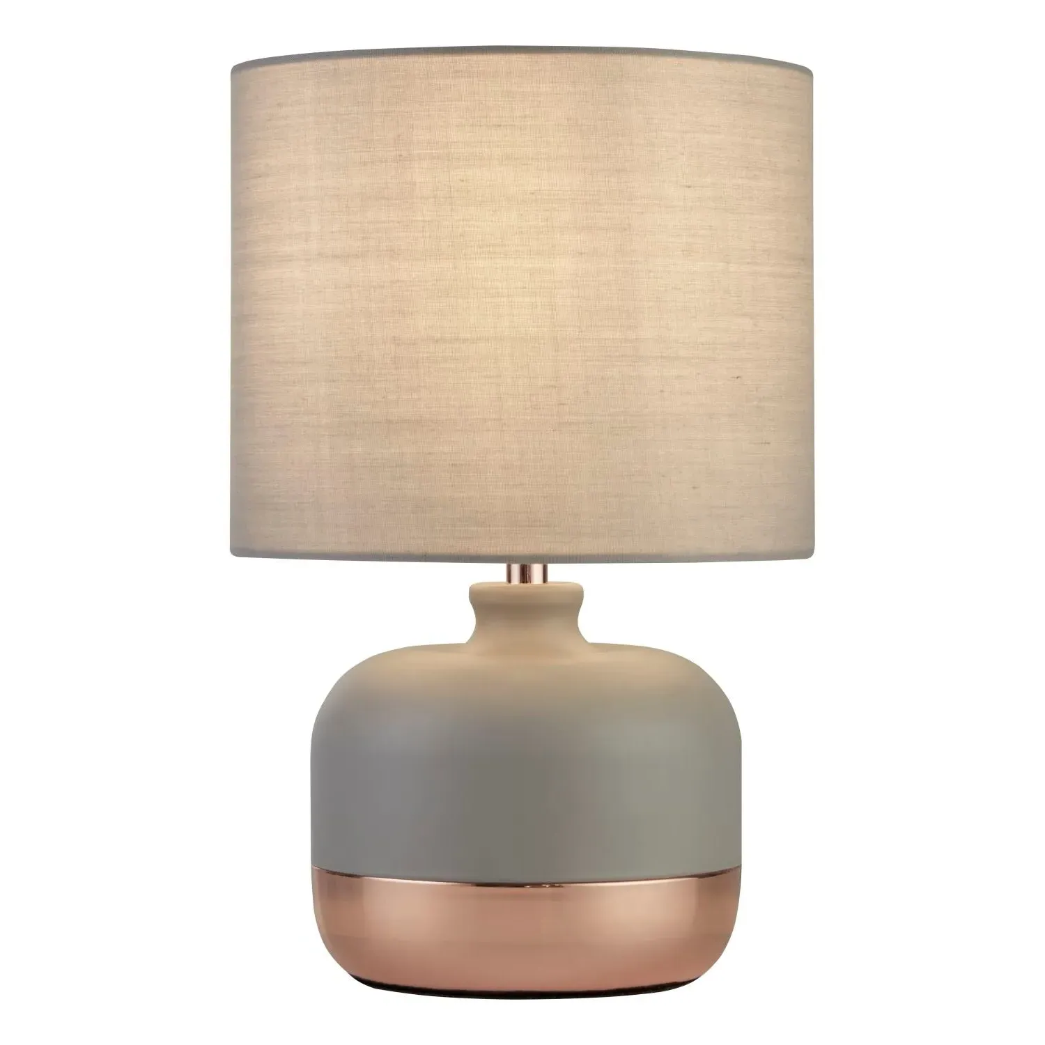 Table Lamp with Shade - Grey, Copper