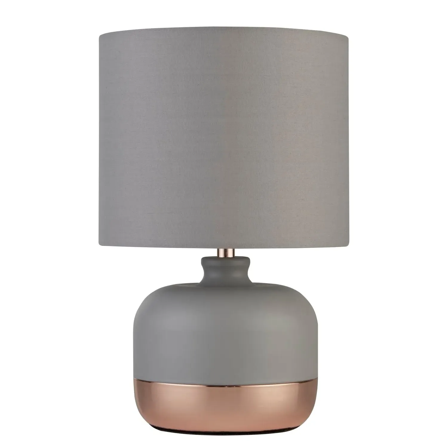 Table Lamp with Shade - Grey, Copper image