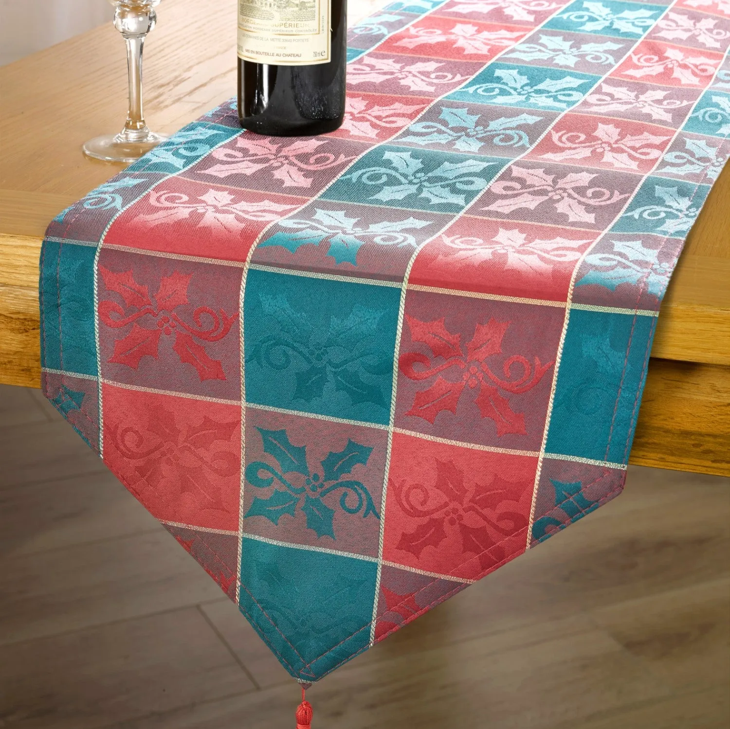 Table Runner Metallic Woven - Multi, Jacquard