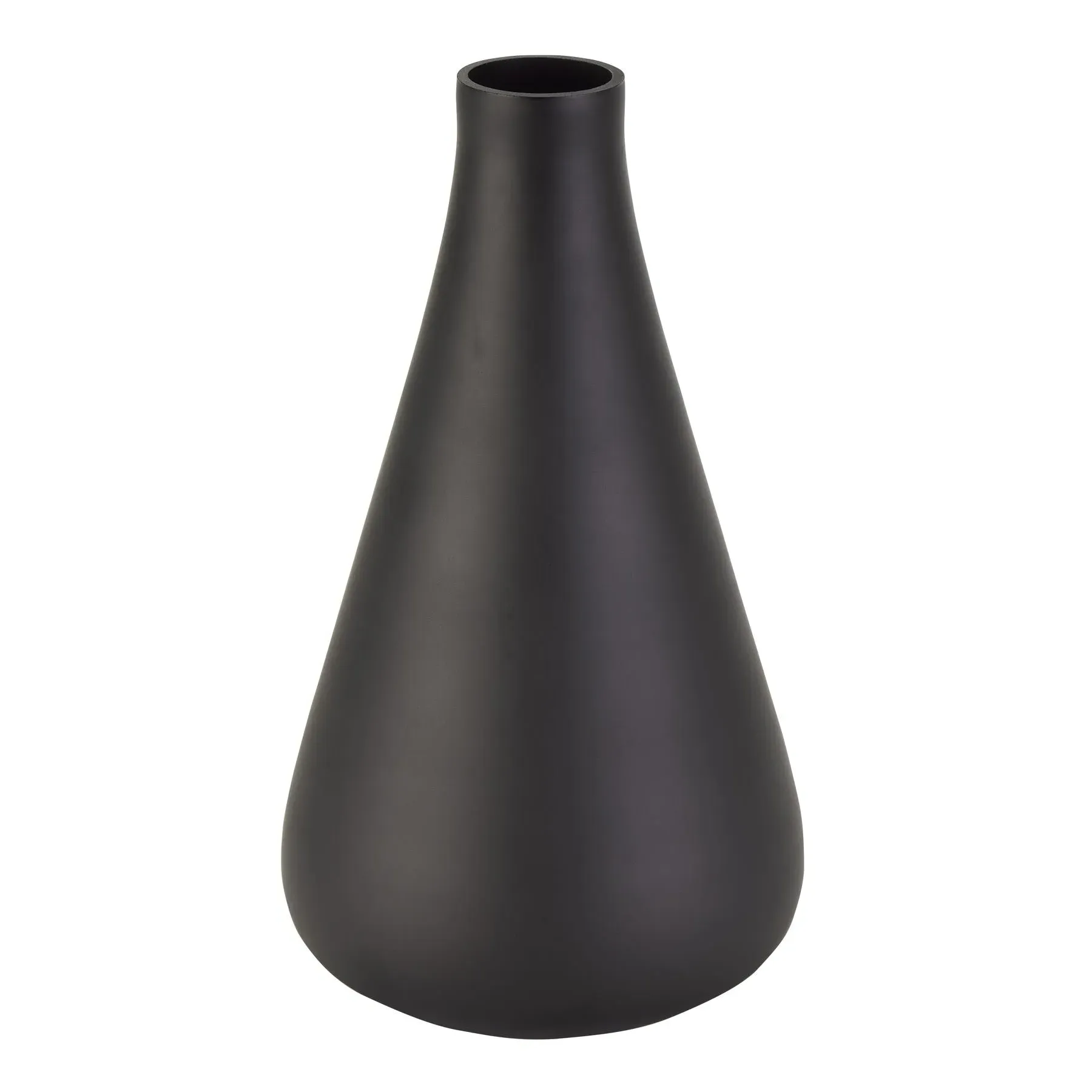 Tall Tapered Glass Vase - Black, Glass