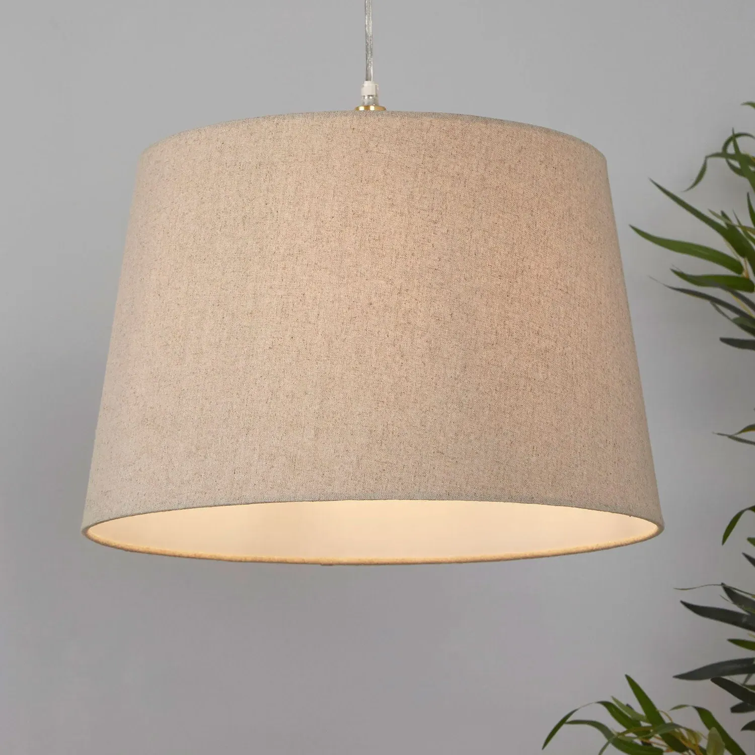 Tapered Drum Lampshade Easy Fit - Natural, Linen