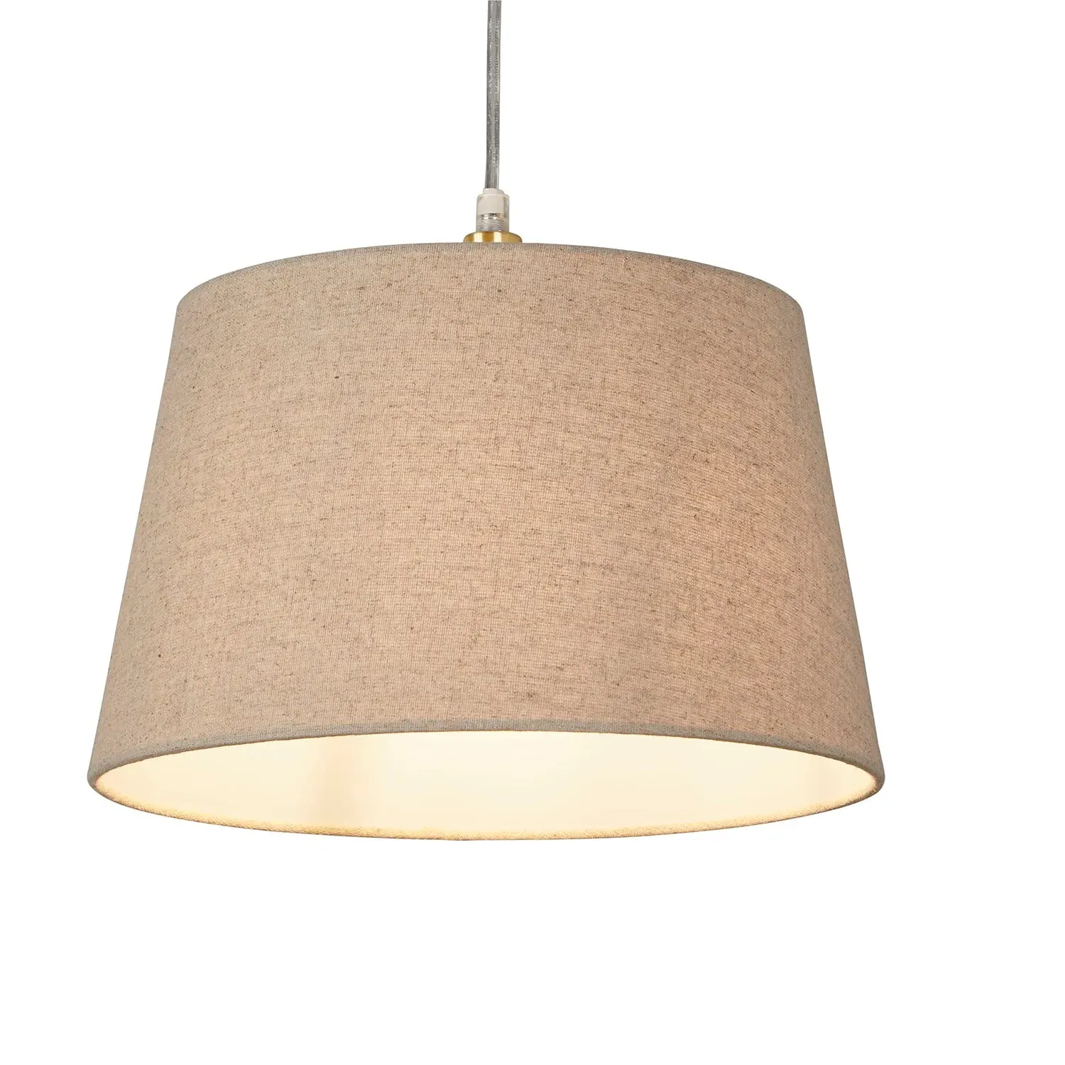 Tapered Drum Lampshade Easy Fit - Natural, Linen