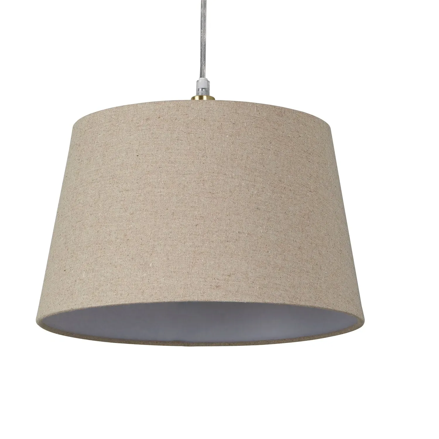 Tapered Drum Lampshade Easy Fit - Natural, Linen image