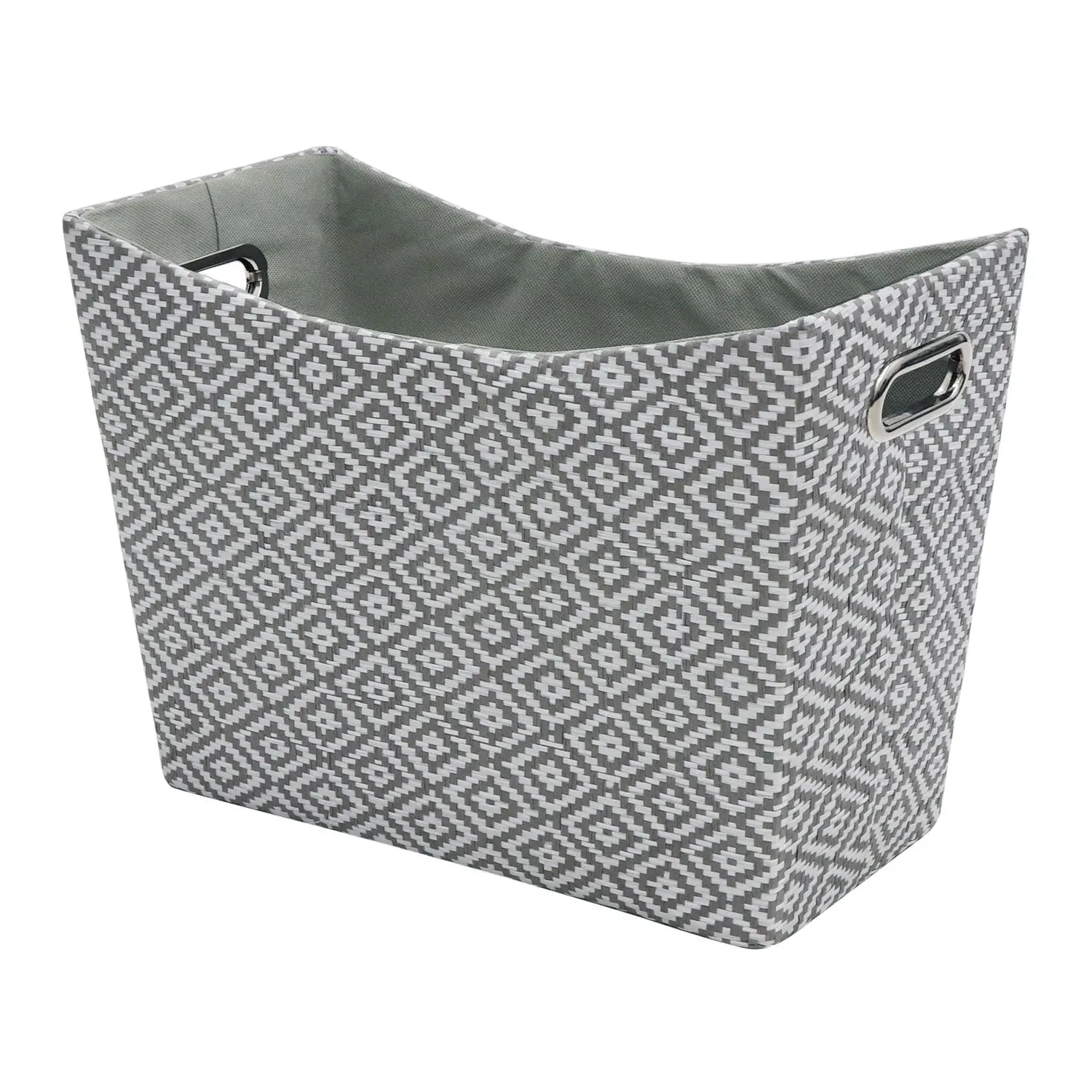 Tapered Magazine Holder with Handles - Grey