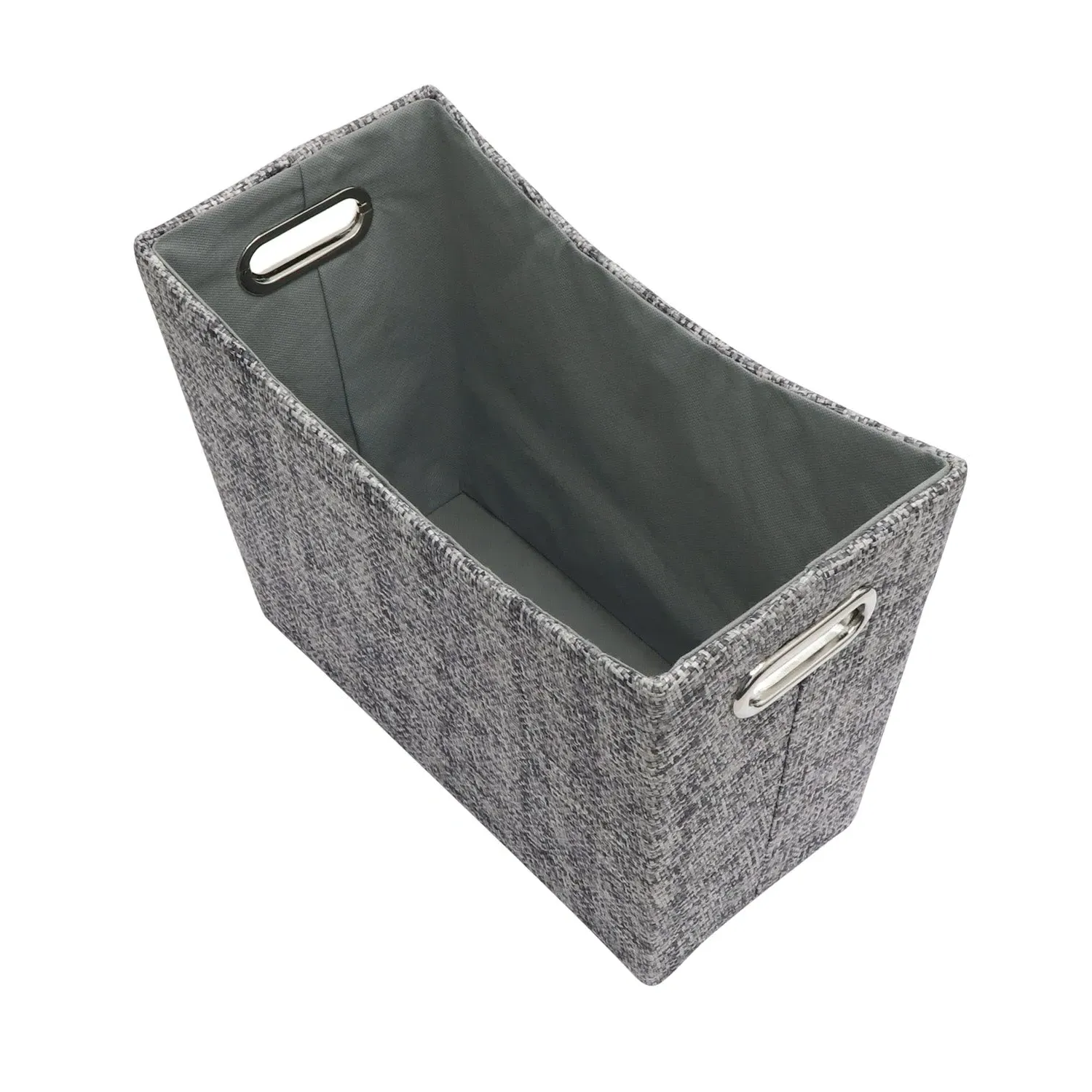 Tapered Magazine Holder with Lid - Grey, Fabric image