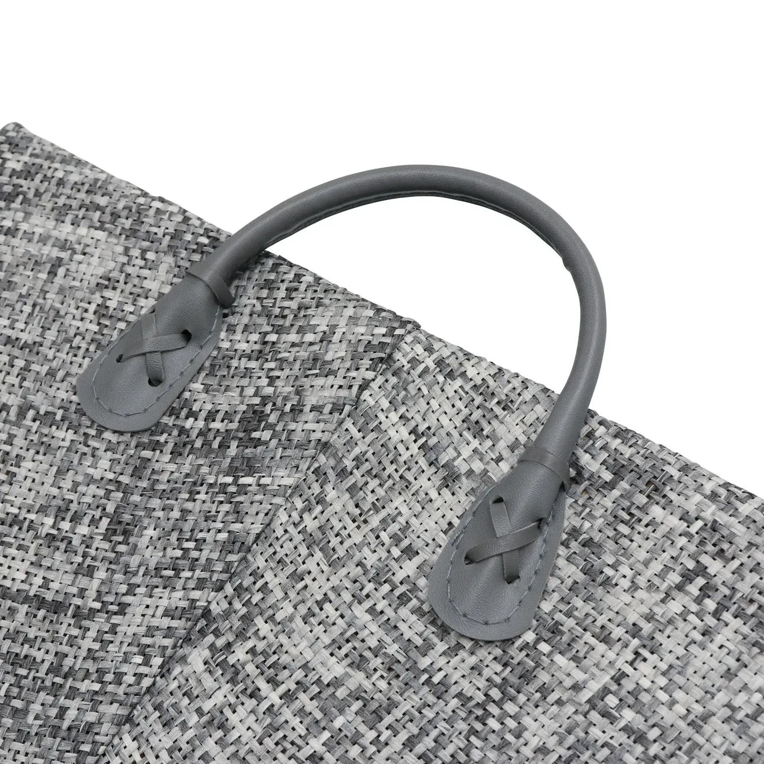 Tapered Storage Basket with Handles - Grey
