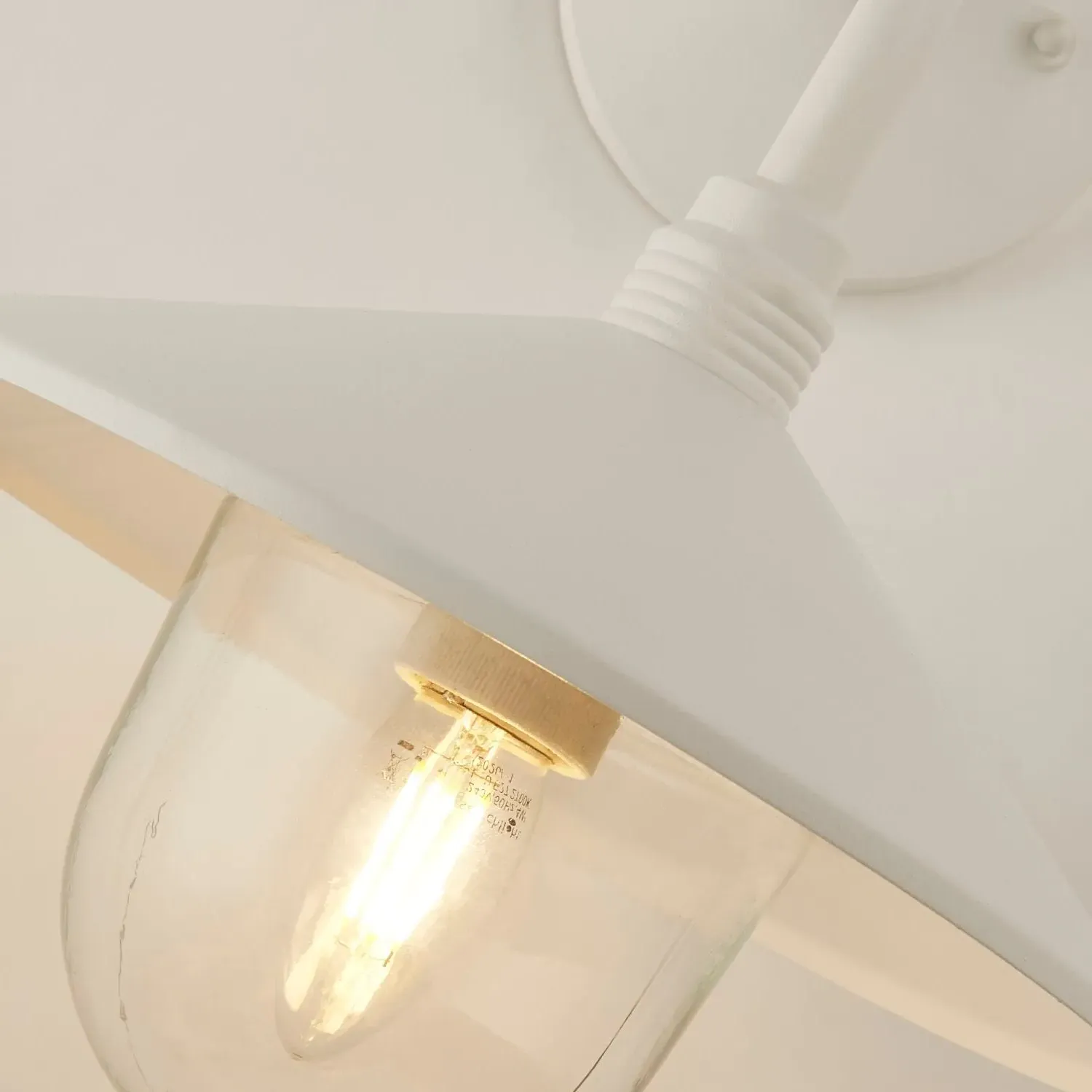 Tapered Wall Light - White, Weather Resistant image