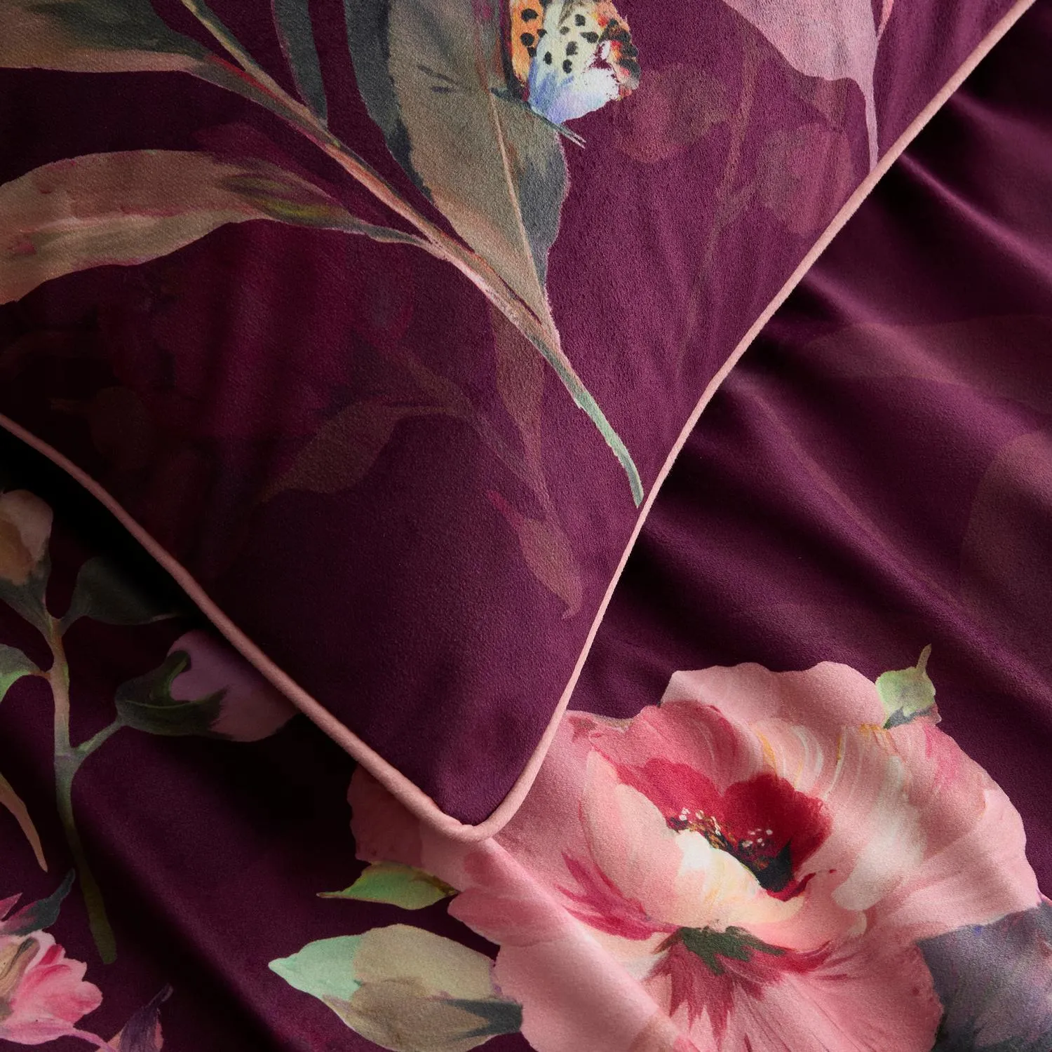 Tatiana Berry Double Duvet Set - Purple, Velvet alternate view