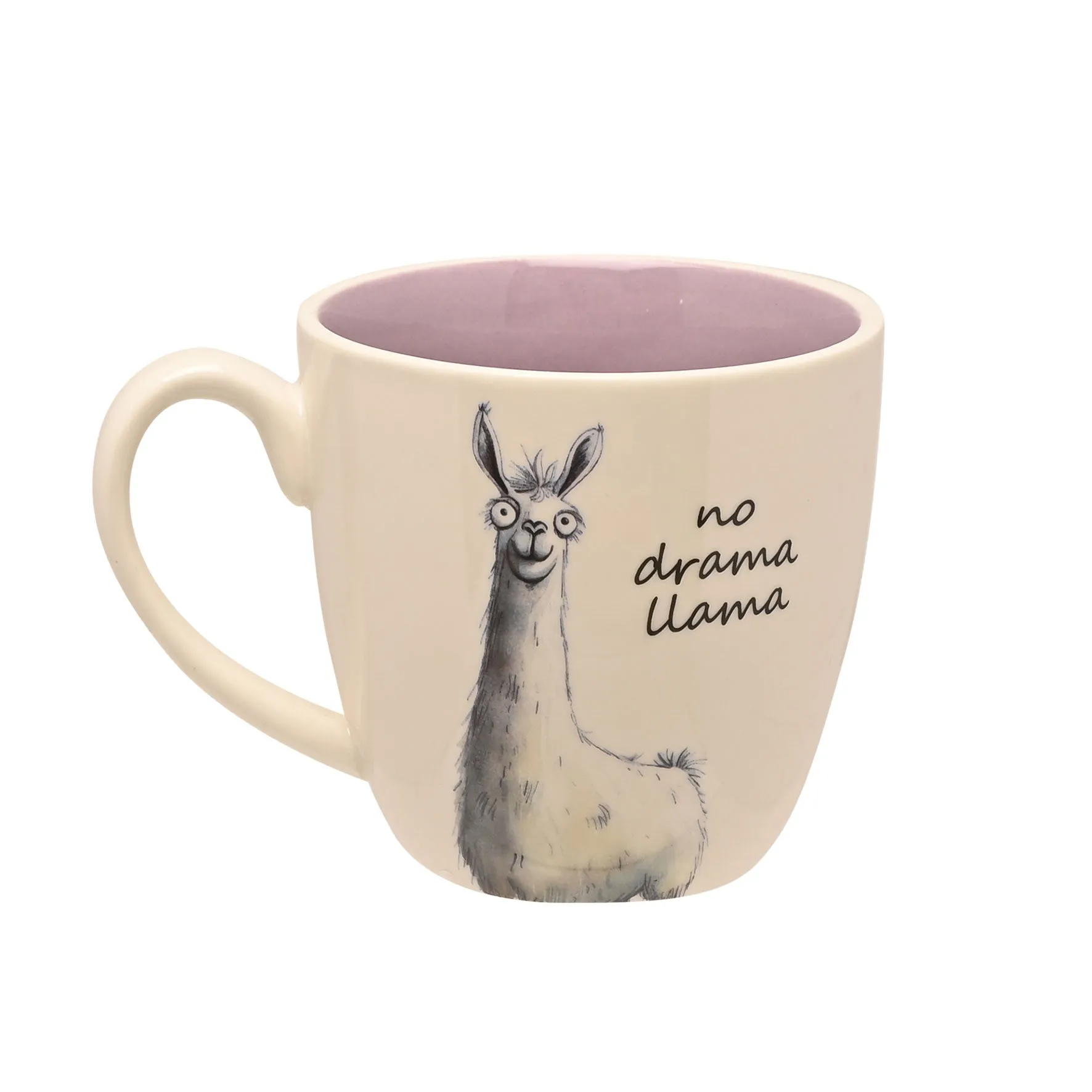 The Funny Farm No Drama Llama Mug - White product