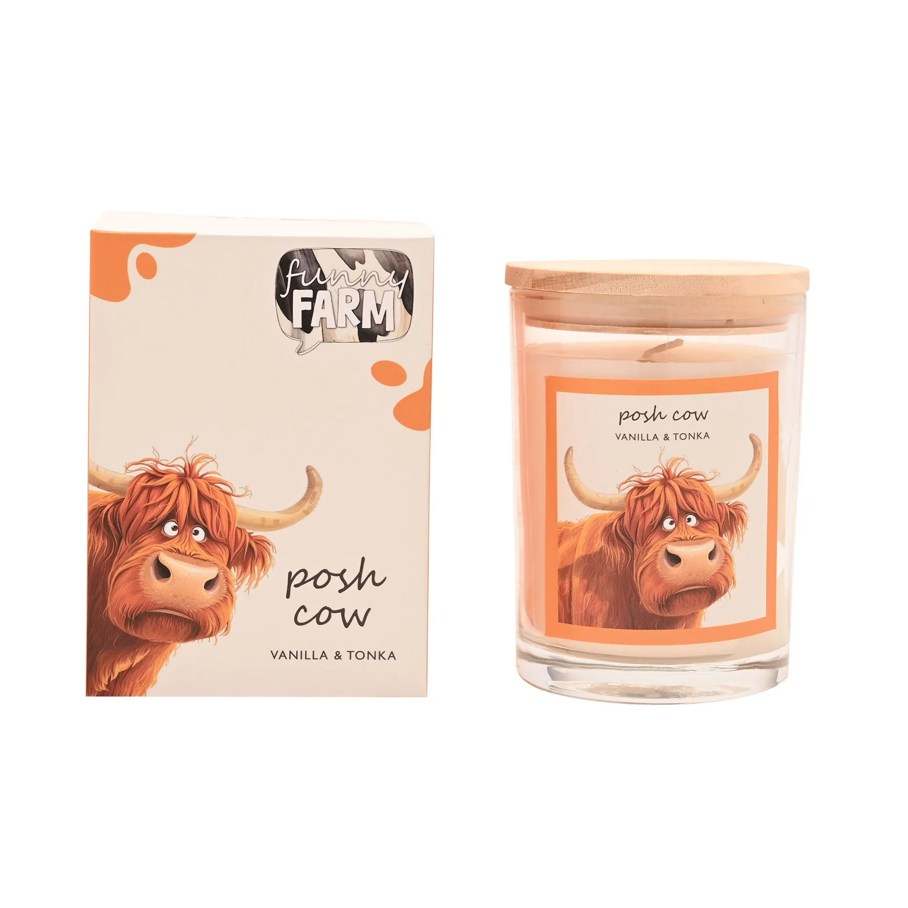 The Funny Farm Posh Cow Candle - Cream product